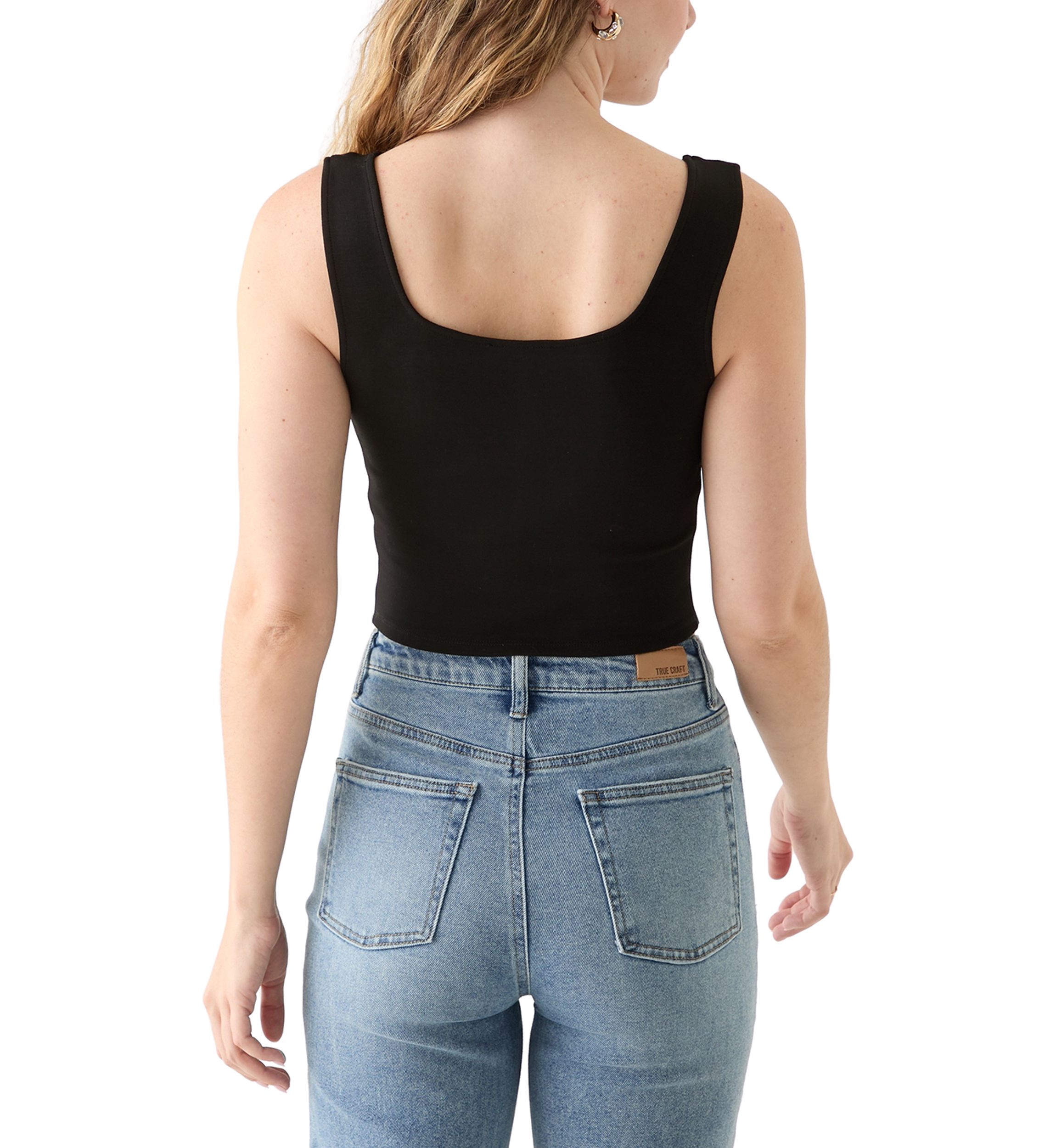 Womens  Sleeveless Square Neck Vest