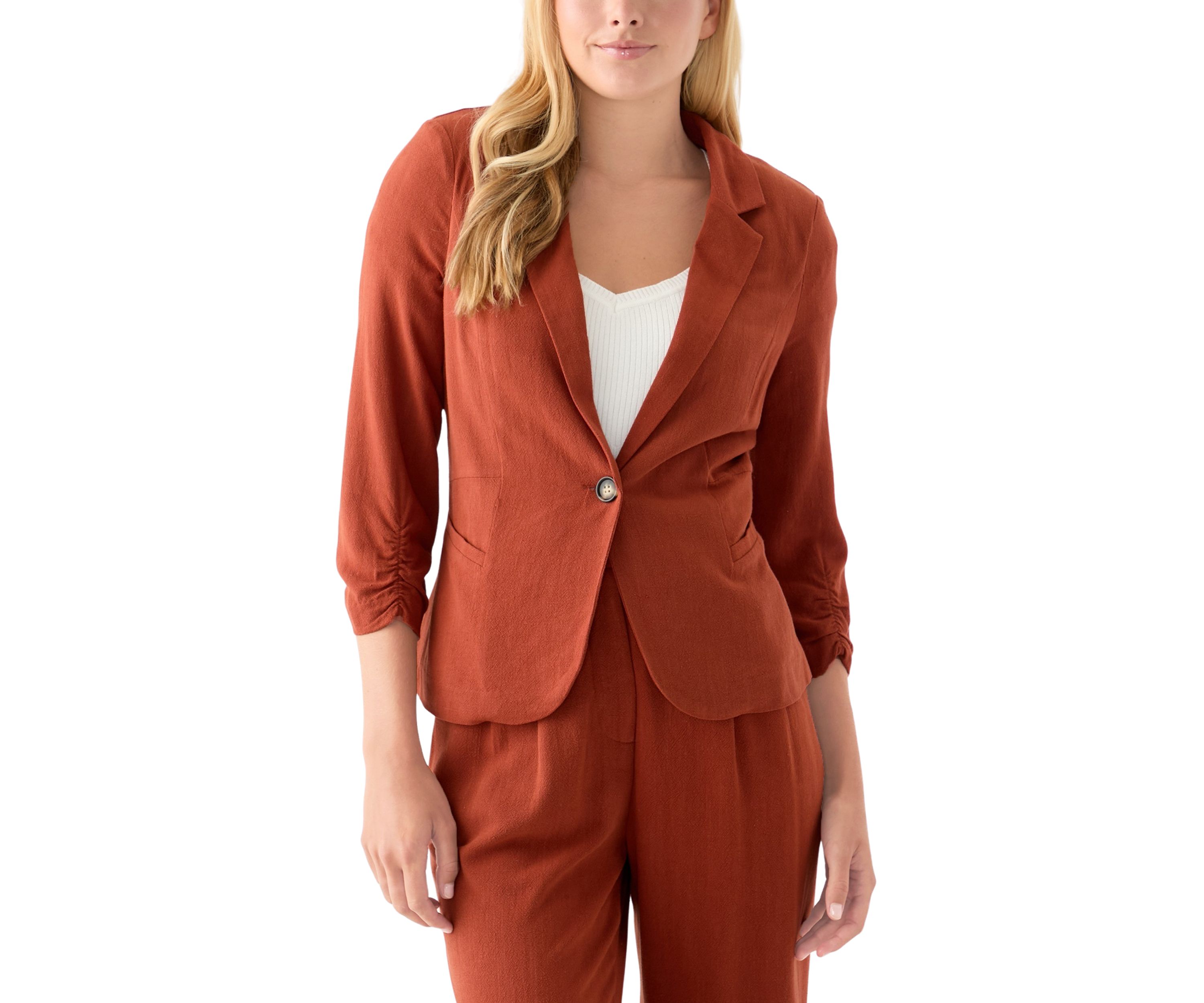 Juniors 3/4 Sleeve Blazer