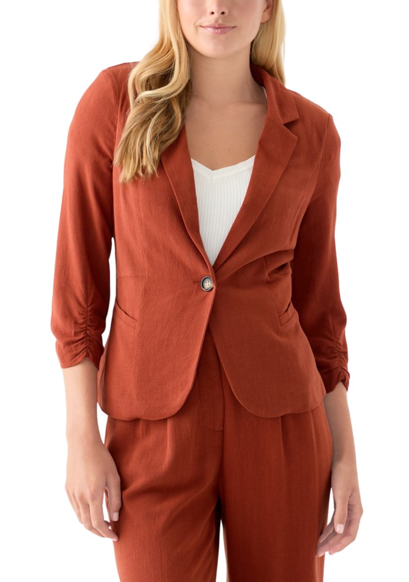 Juniors 3/4 Sleeve Blazer