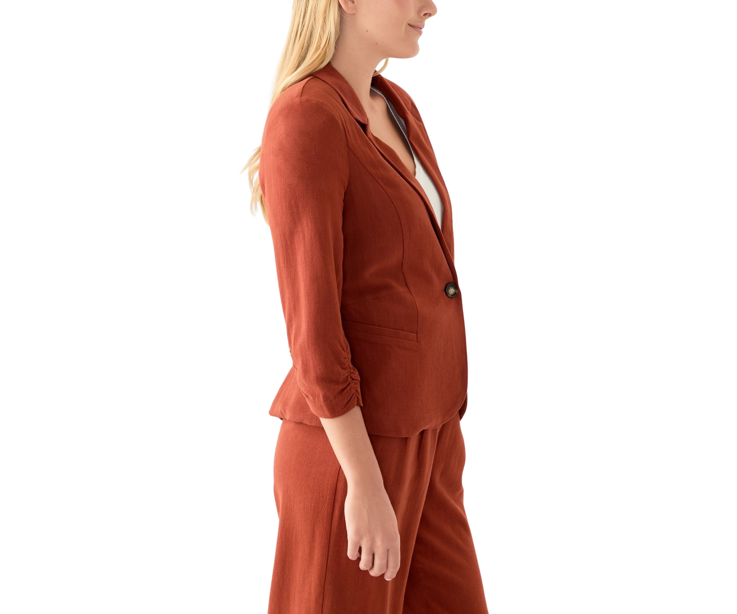 Juniors 3/4 Sleeve Blazer