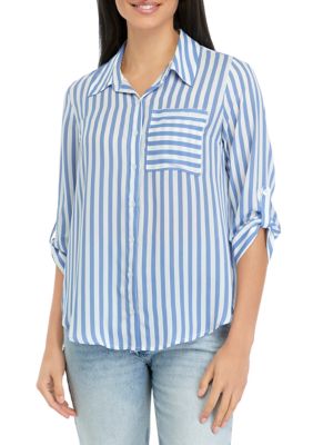 Juniors' Portofino Button Down Top