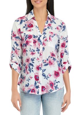 Juniors' Portofino Button Down Top