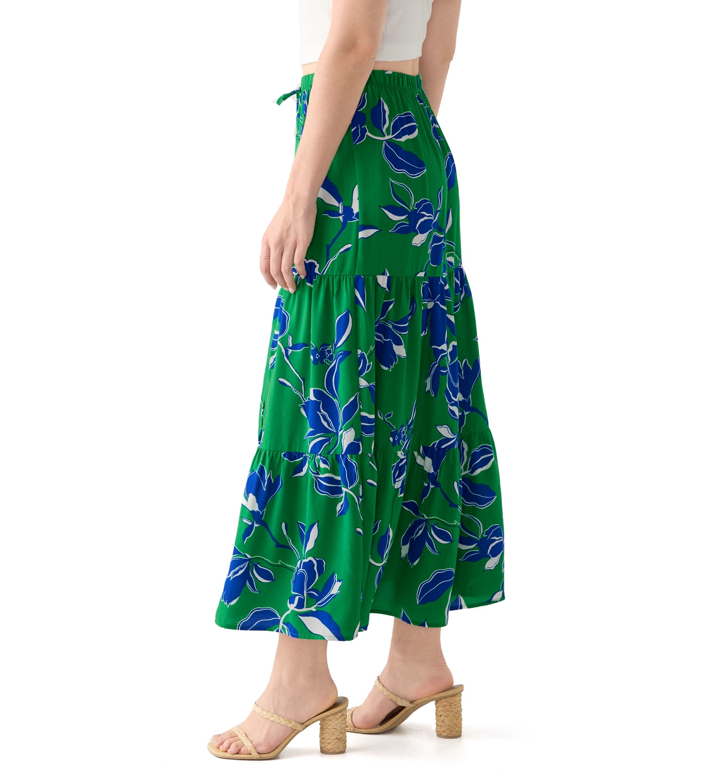 Womens  Floral Printed Skirt