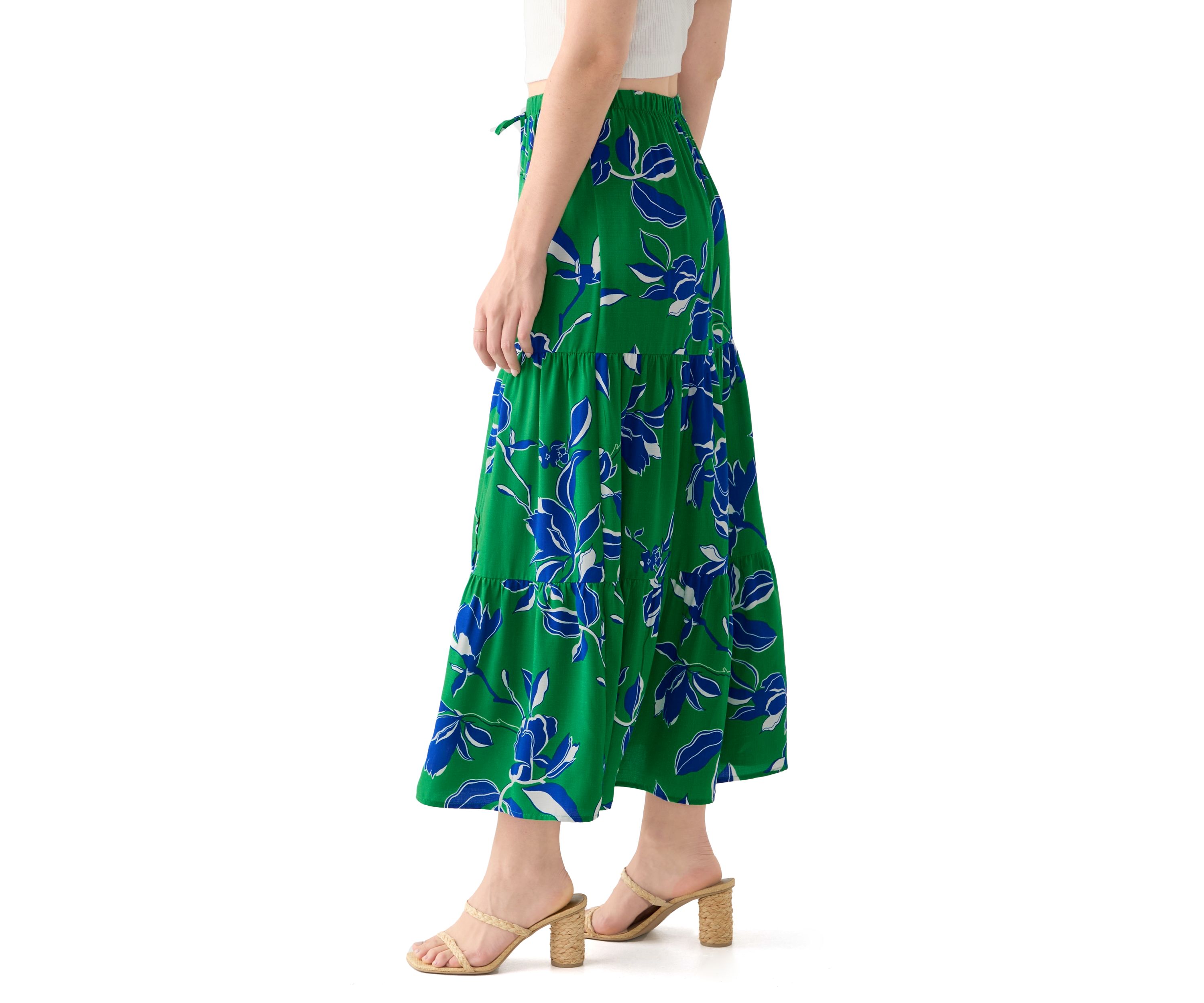 Juniors Floral Printed Skirt