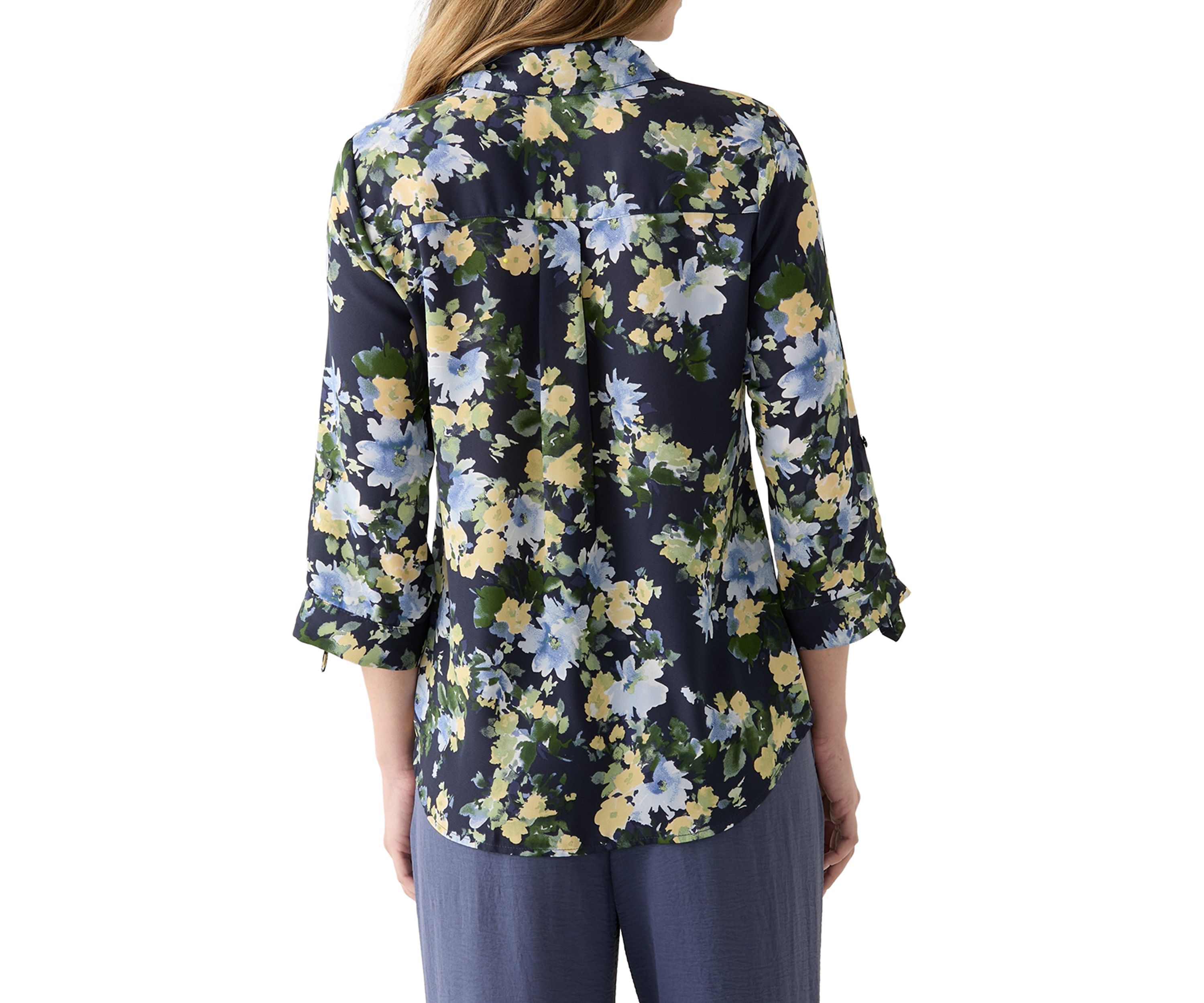 Womens Portofino Printed Button Down Shirt