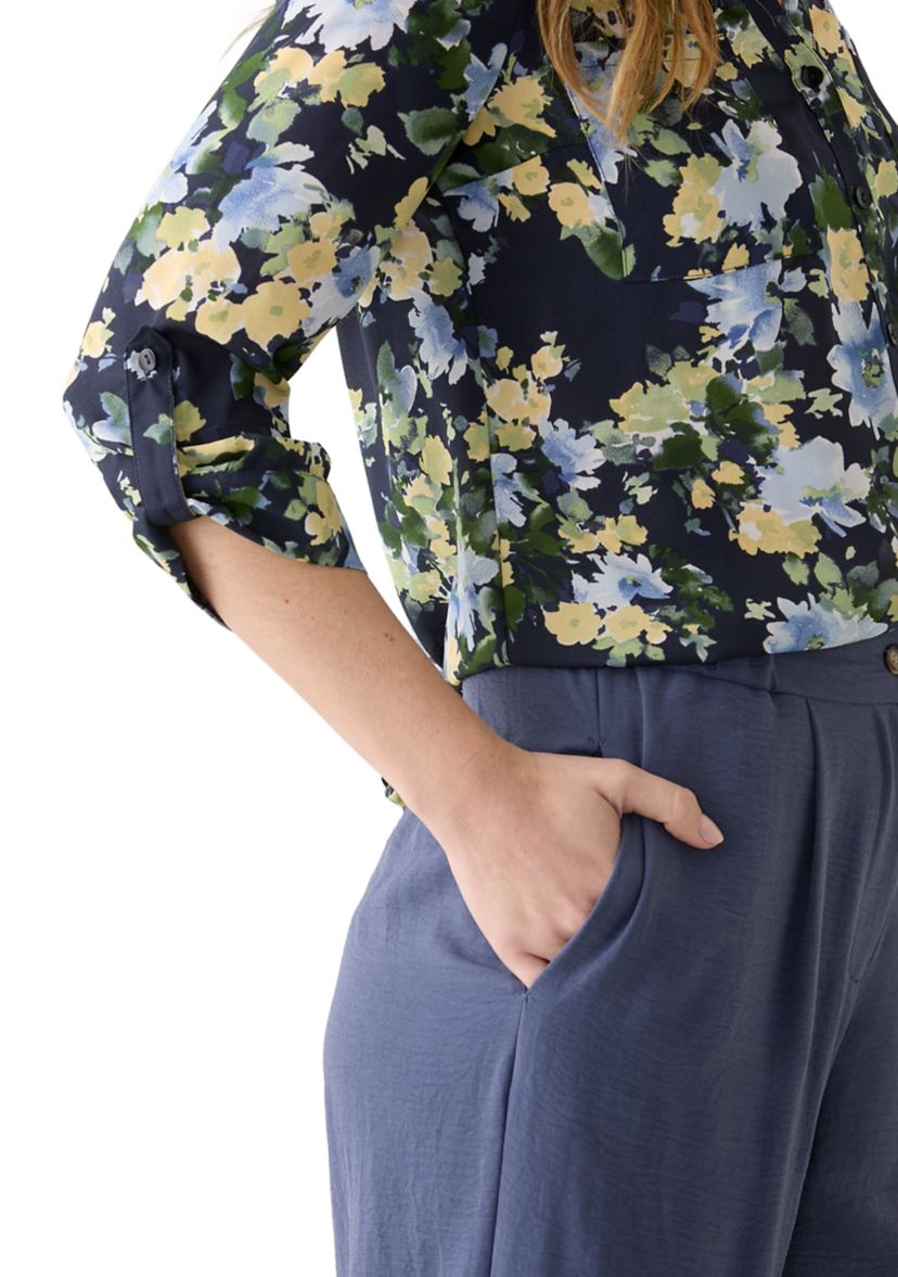 Womens Portofino Printed Button Down Shirt