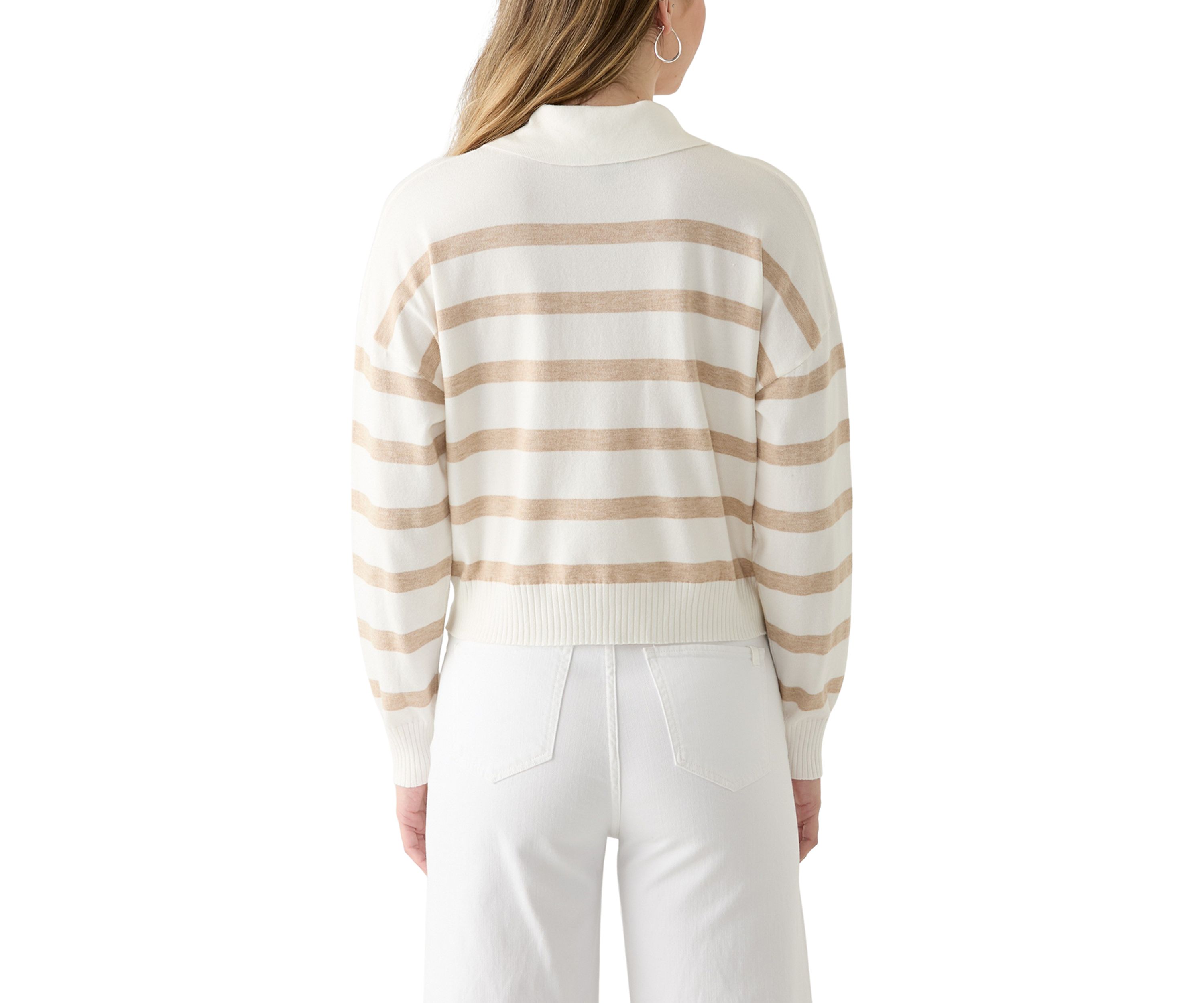 Womens Fine Gauge Polo Sweater