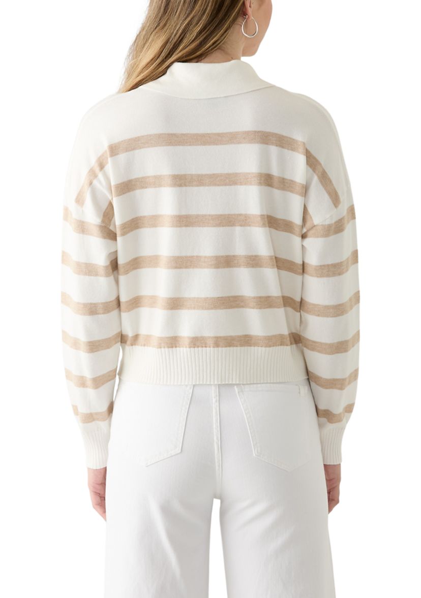 Womens Fine Gauge Polo Sweater
