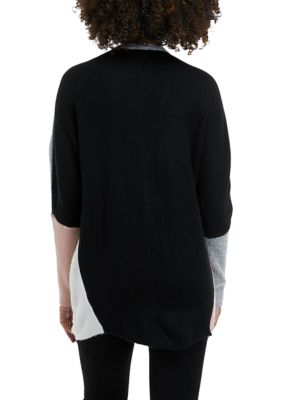 Juniors' Long Sleeve Color Block Dolman Sweater