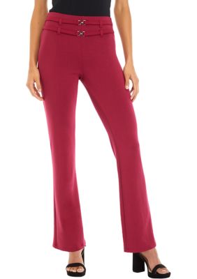 A. Byer Women's Juniors' Waistband Detail Pants