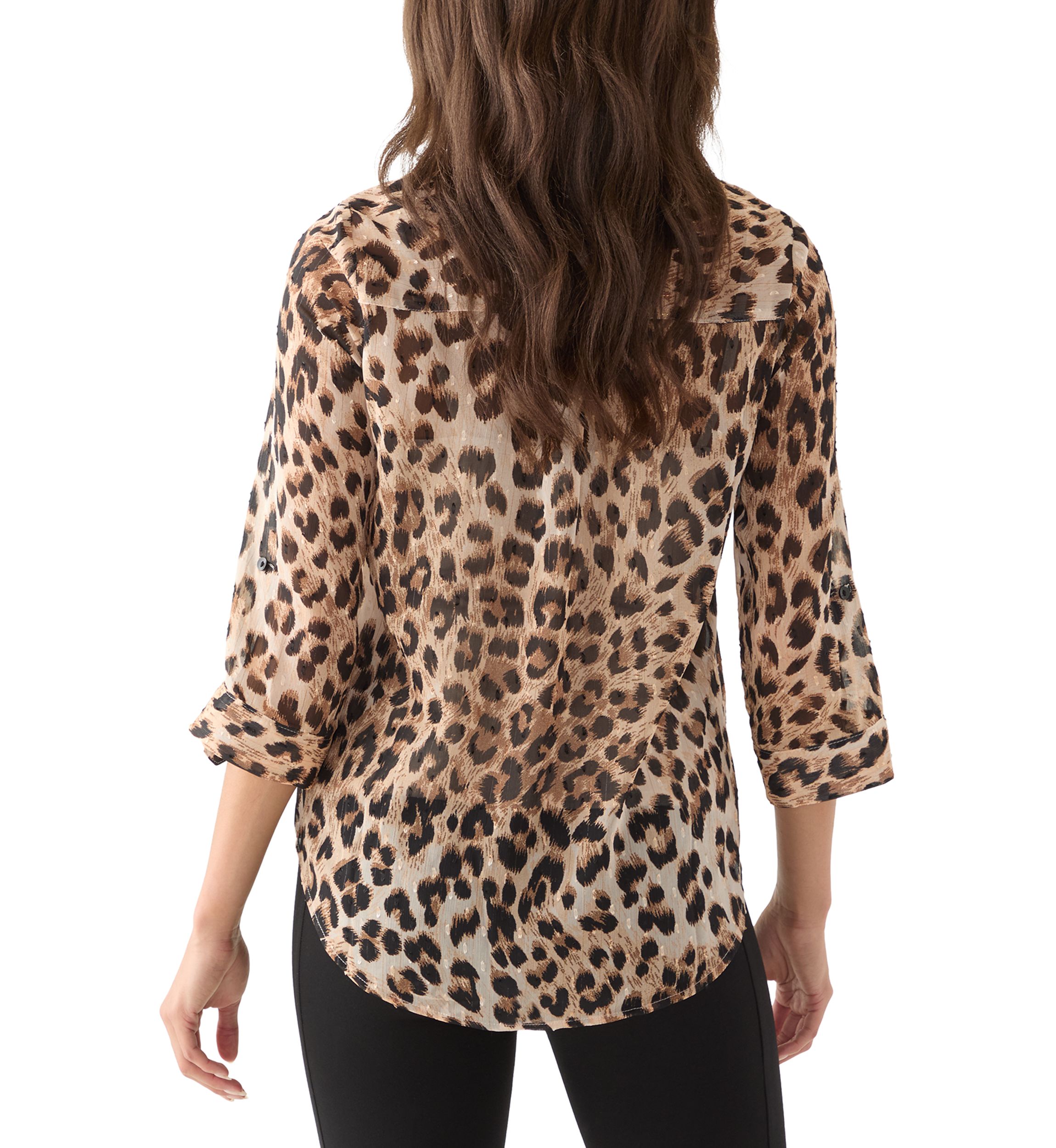 Womens Animal Print Portofino Top