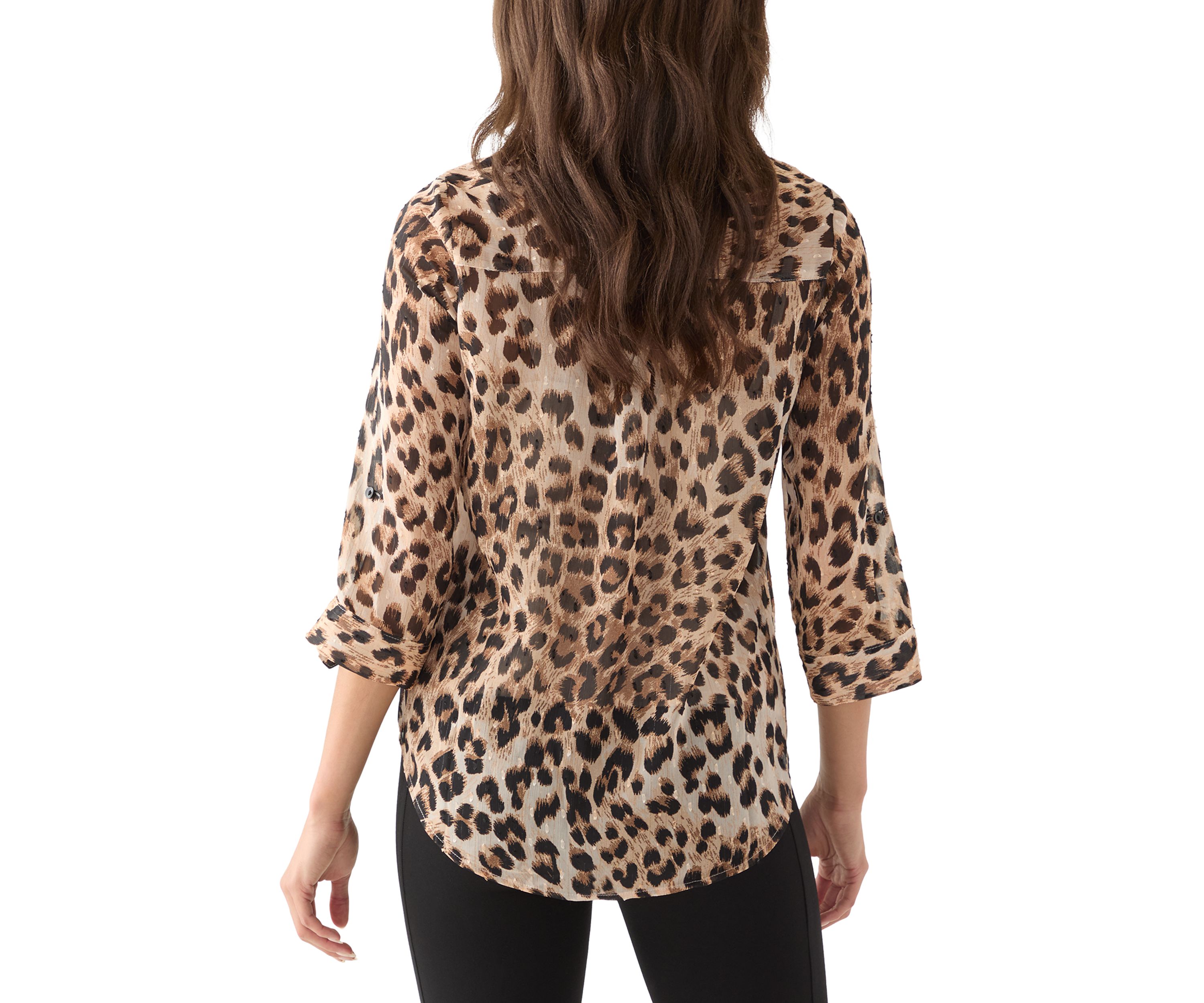 Womens Animal Print Portofino Top