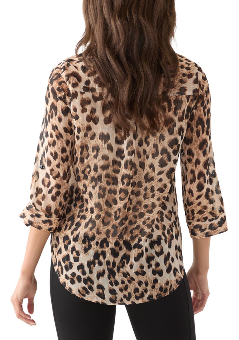 Womens Animal Print Portofino Top