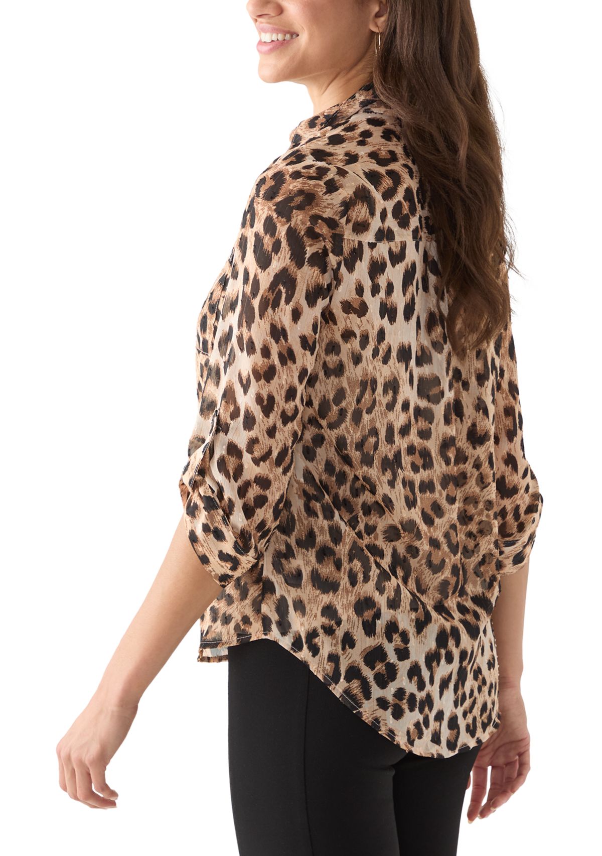Womens Animal Print Portofino Top