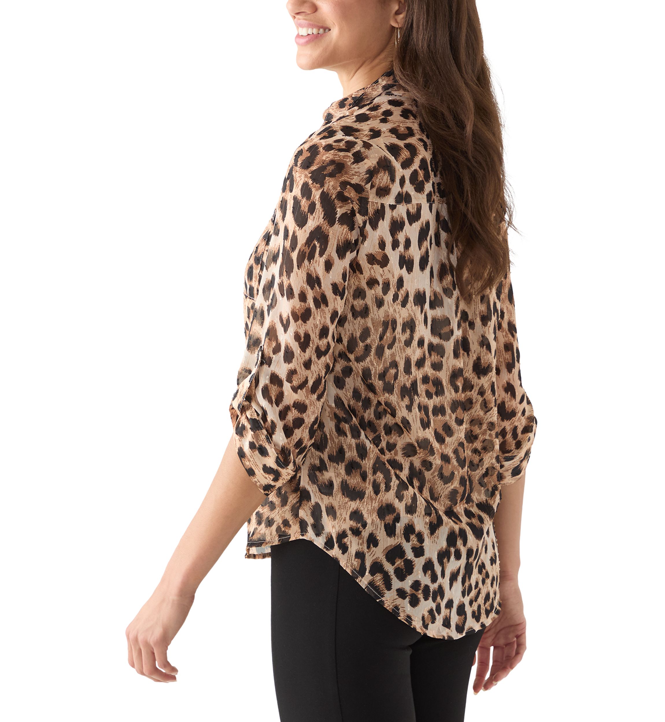Womens Animal Print Portofino Top