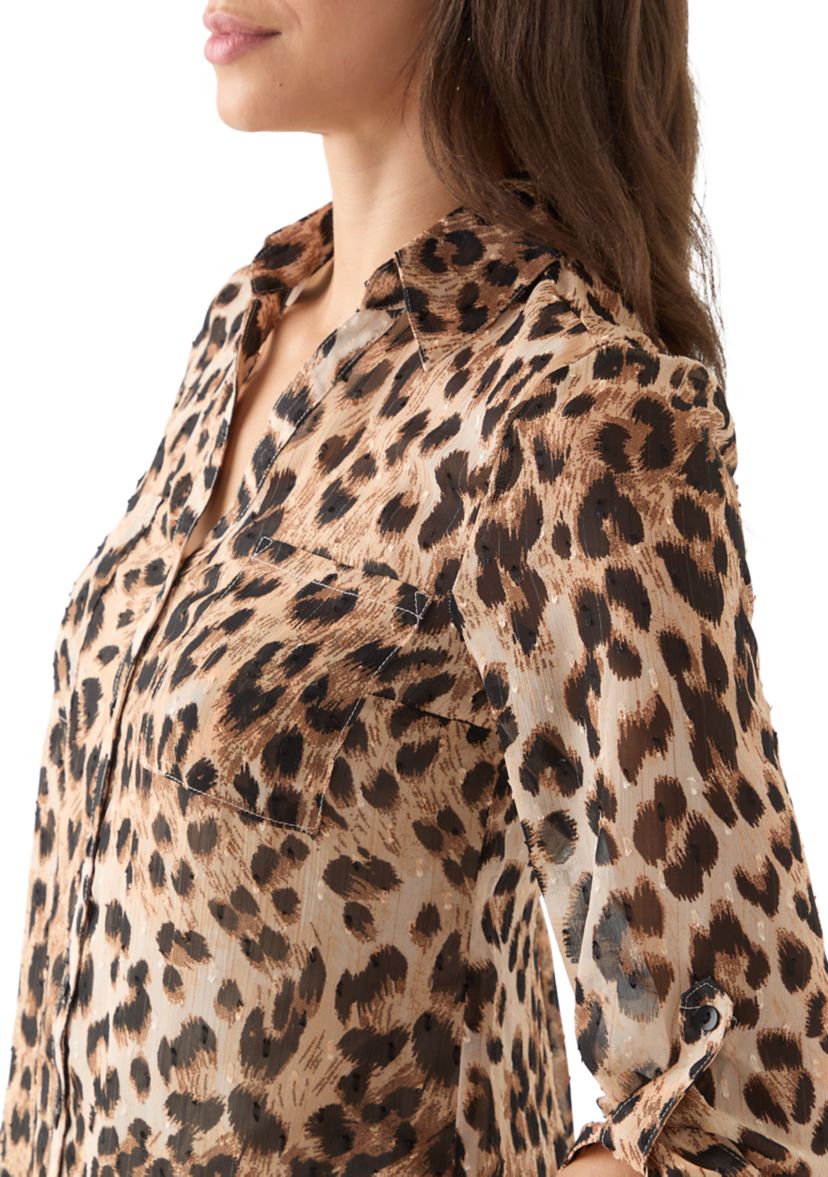 Womens Animal Print Portofino Top