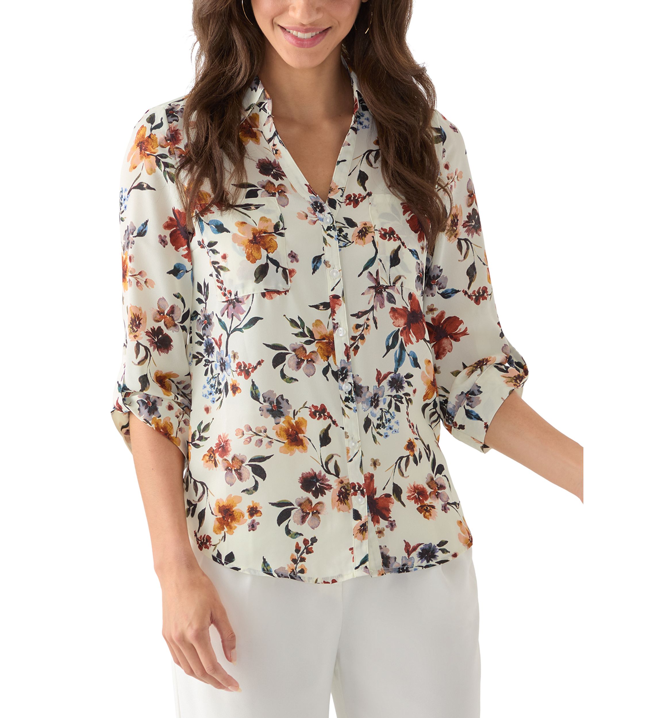 Womens Floral Portofino Shirt
