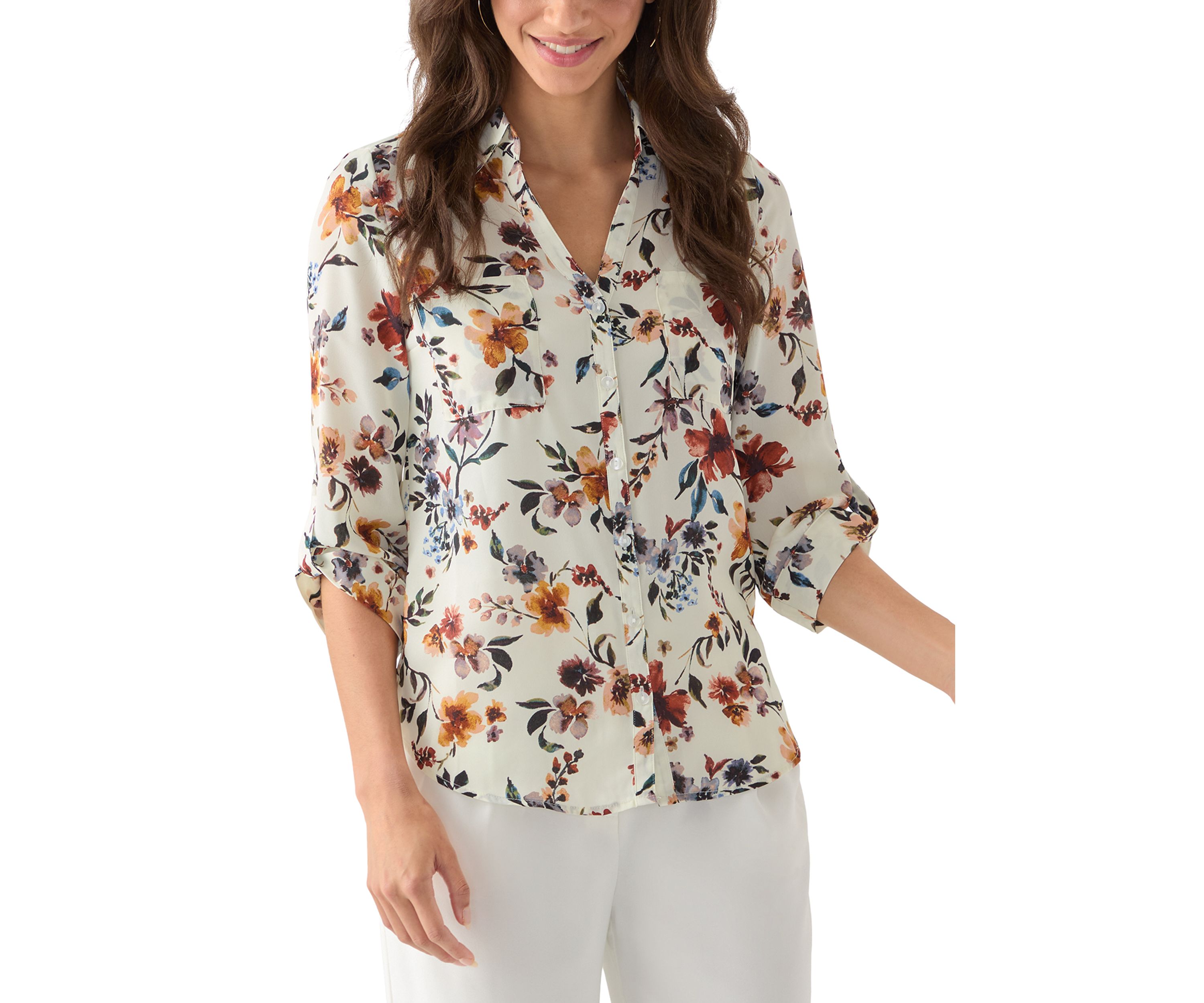 Womens Floral Portofino Shirt