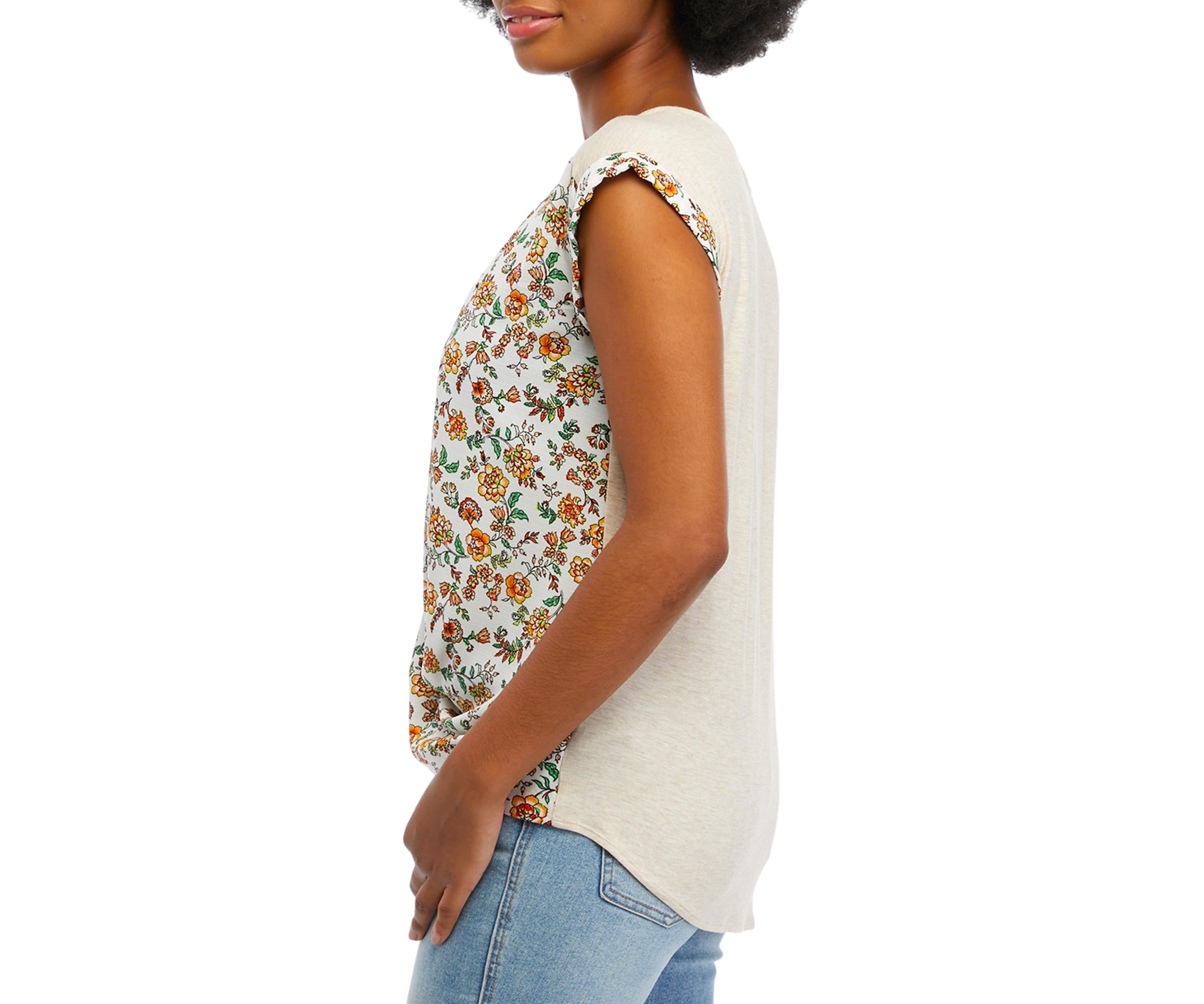 Juniors Cross Front Twist Knit Top