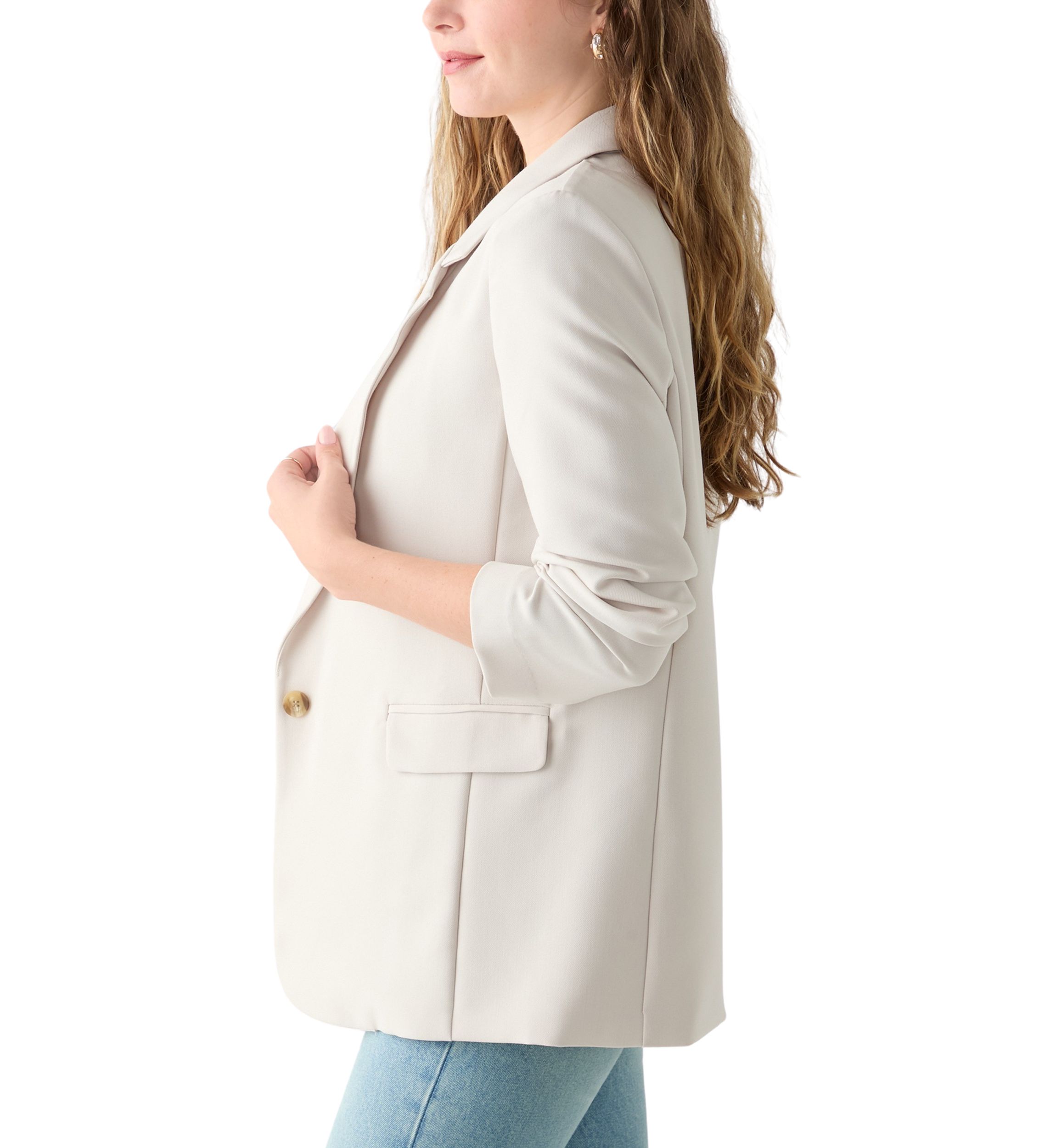 Womens One Button Blazer