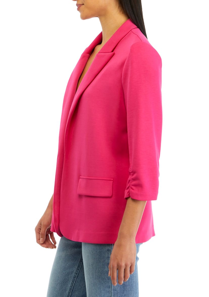 Womens 3/4 Sleeve Notch Lapel Jacket 