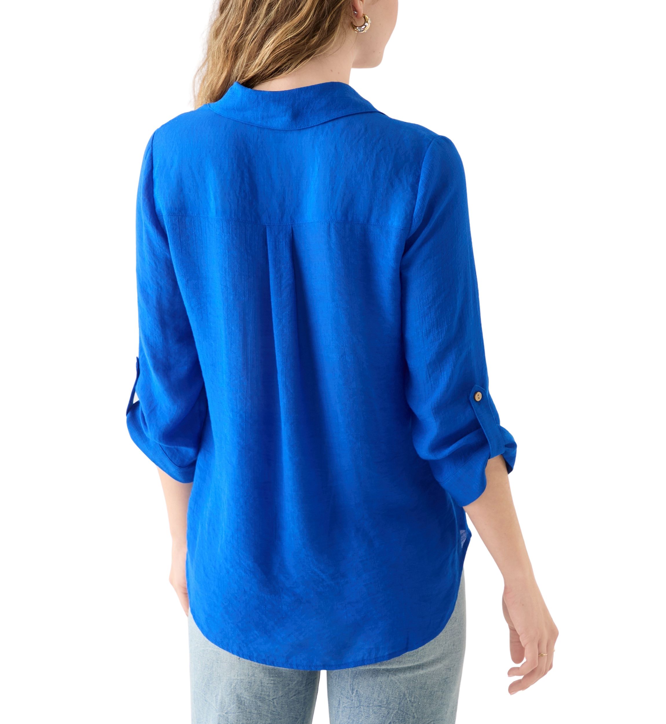Womens 3/4 Sleeve Solid Portofino Shirt
