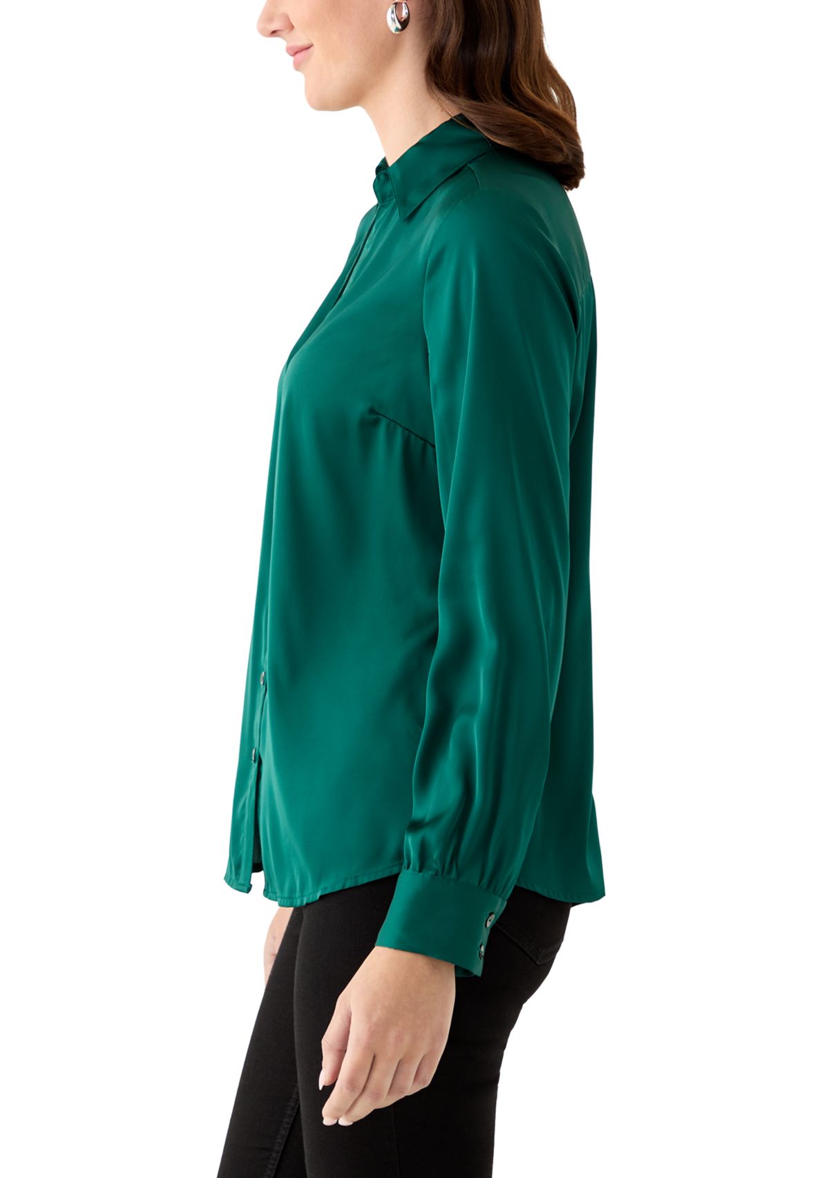 Womens Silk Portofino Long Sleeve Shirt