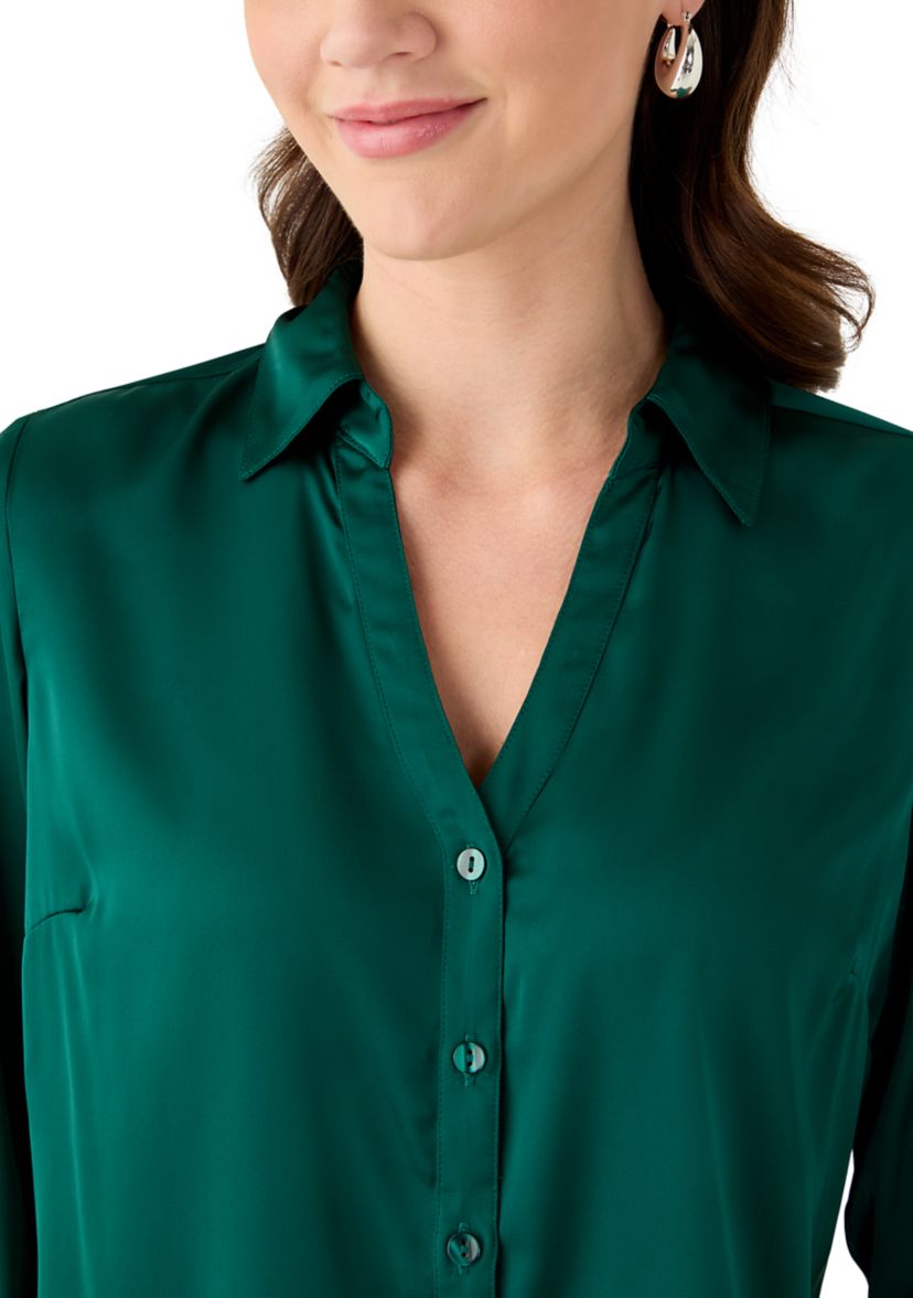 Womens Silk Portofino Long Sleeve Shirt