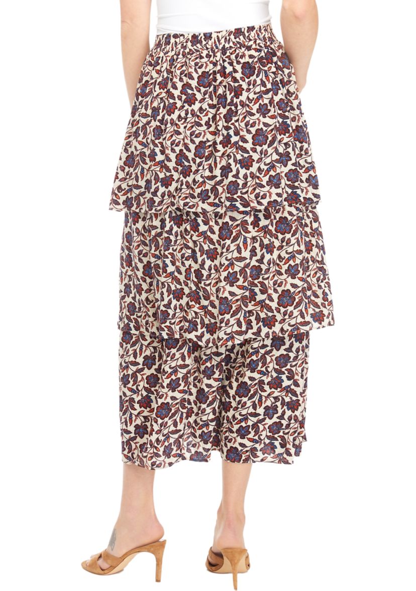 Juniors Tiered Midi Skirt 