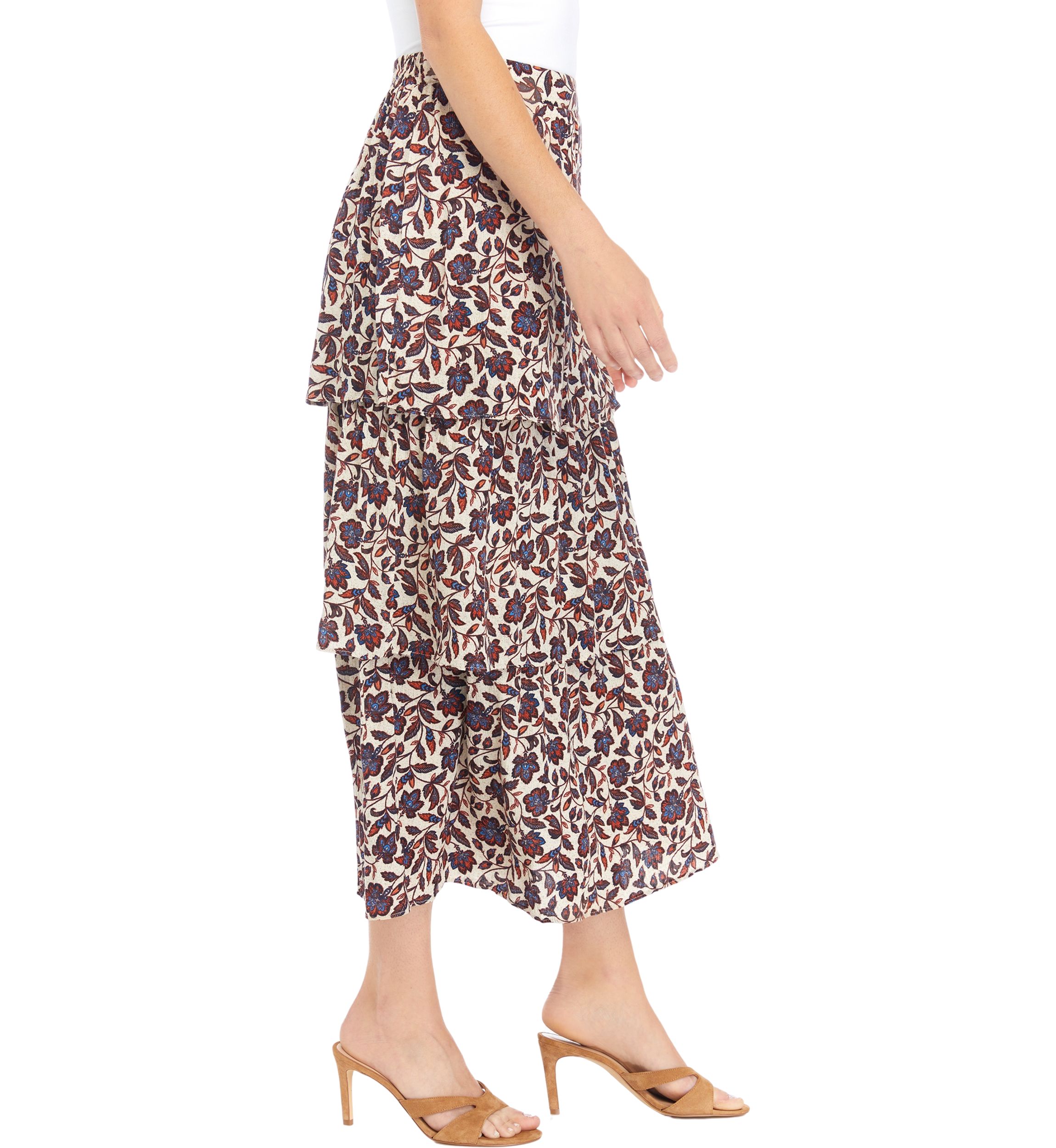 Juniors Tiered Midi Skirt 