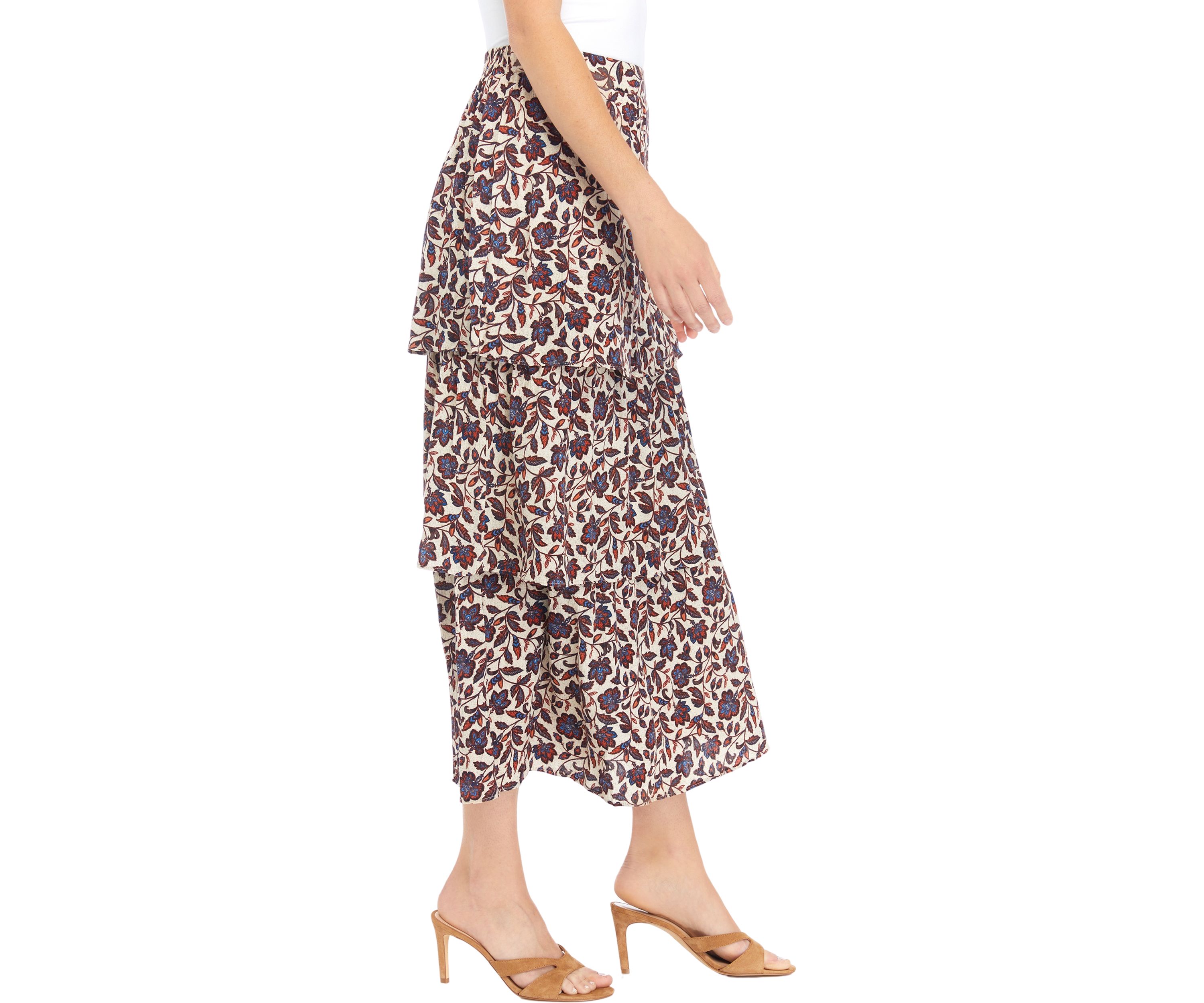 Juniors Tiered Midi Skirt 