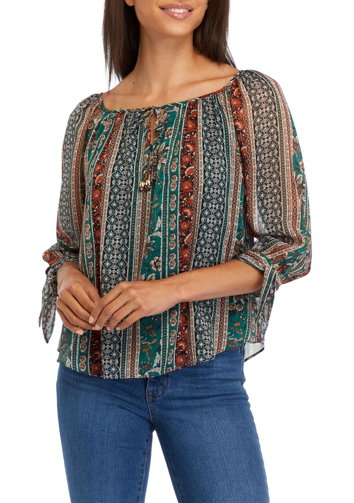 Juniors Peasant Woven Top 