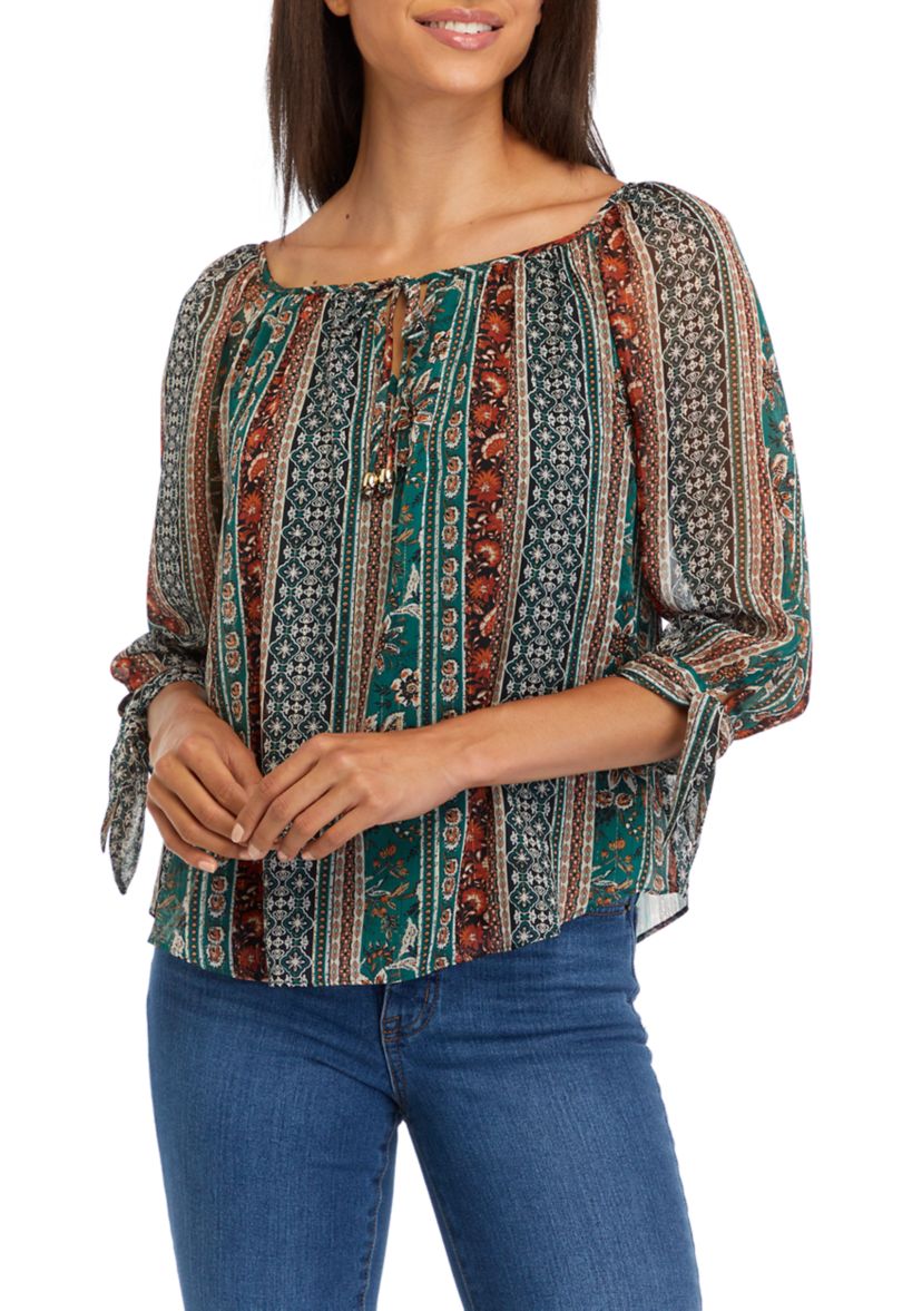 Juniors Peasant Woven Top 
