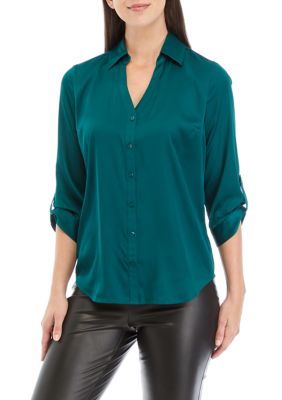 Women's Solid Satin Portofino Shirt