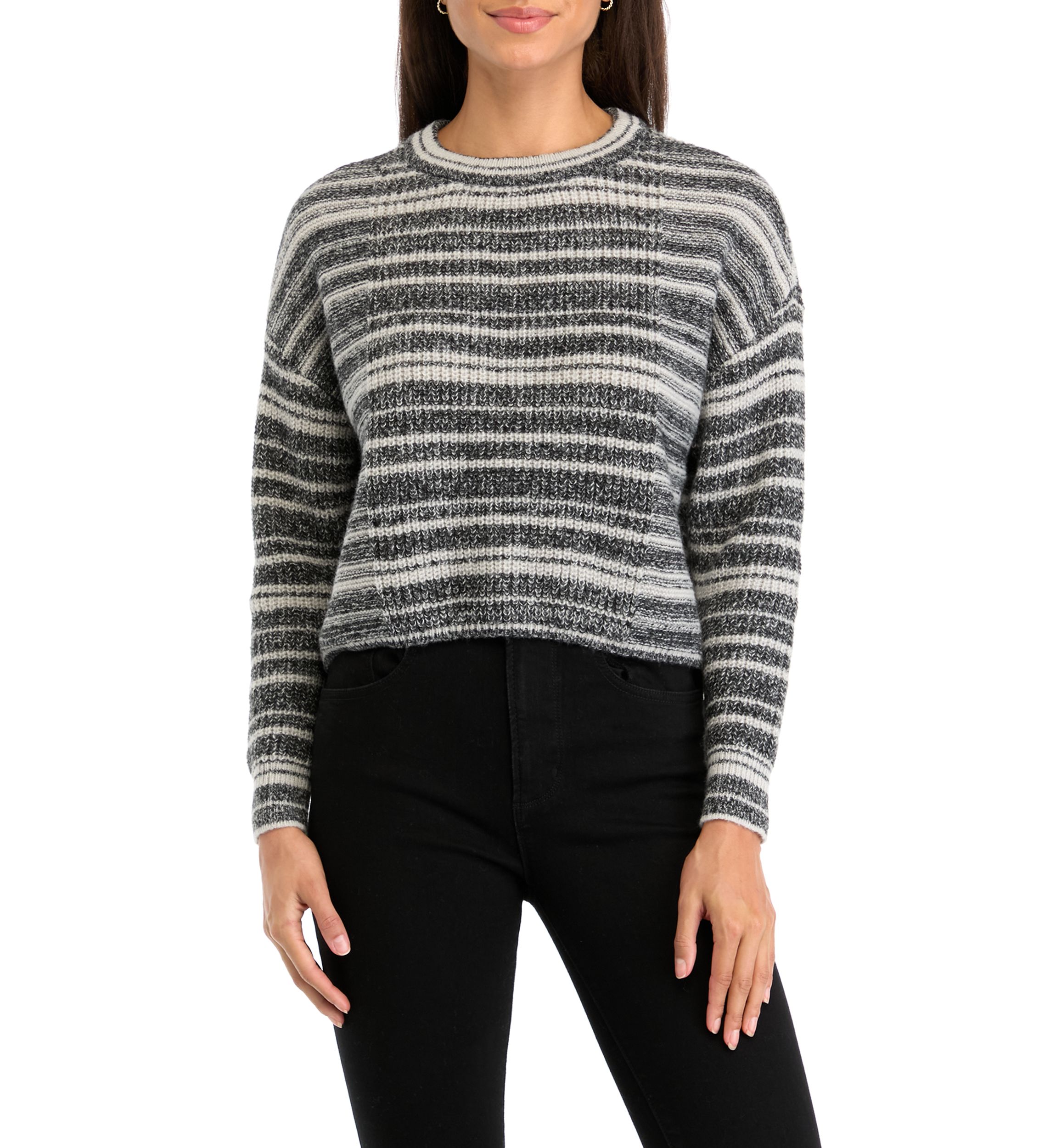 Womens Raglan Sleeve Printed Sweater 