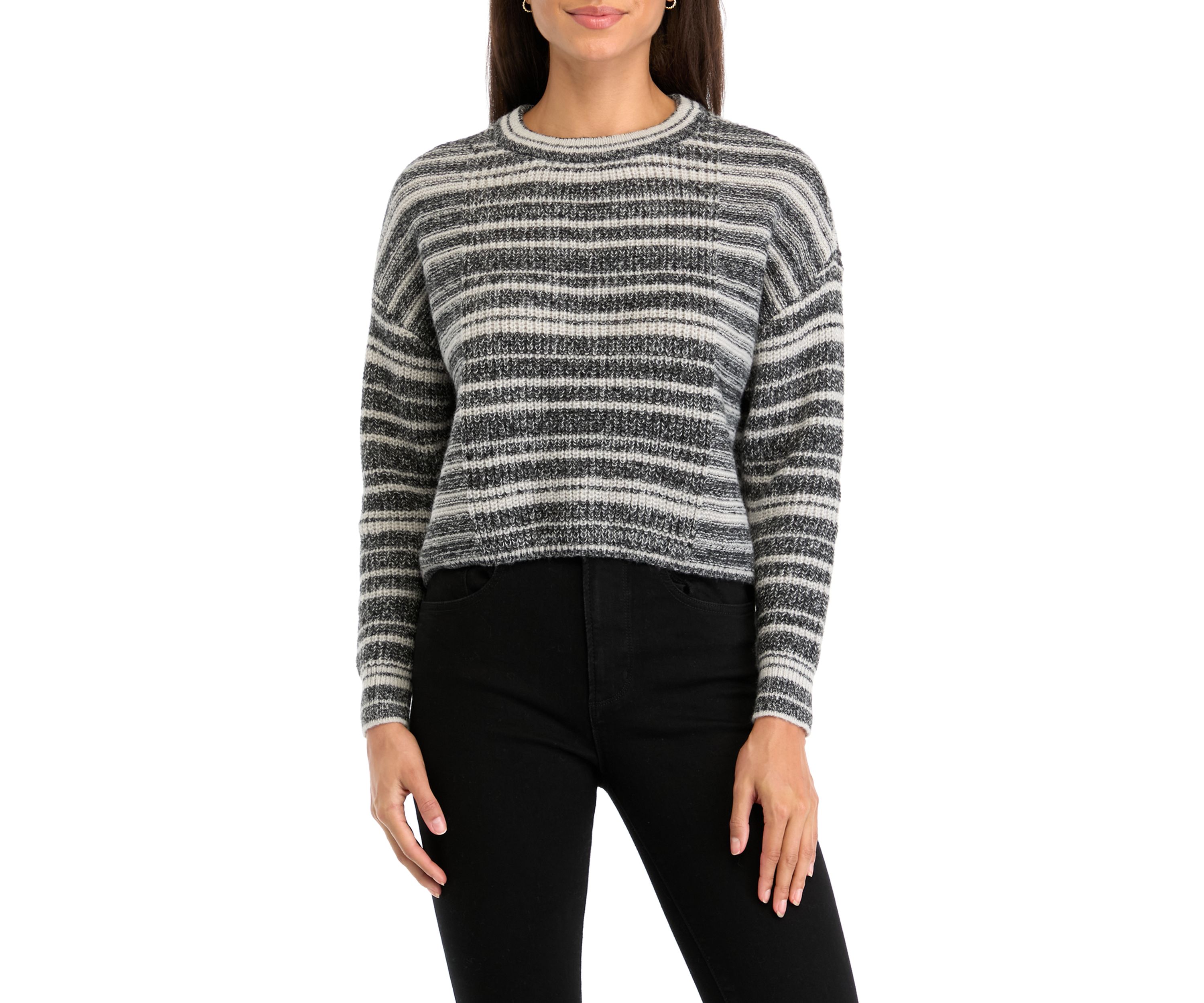 Womens Raglan Sleeve Printed Sweater 