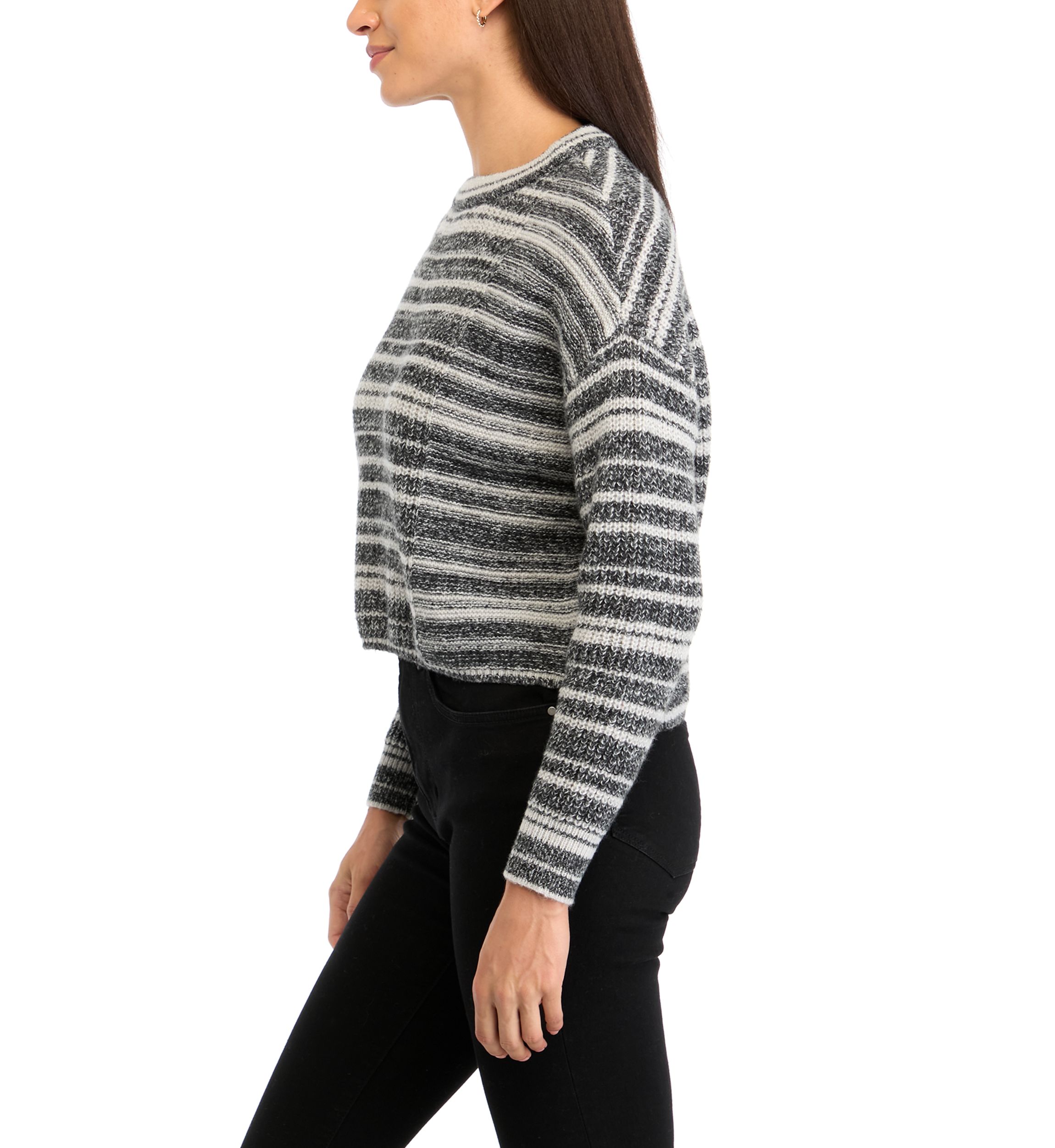 Womens Raglan Sleeve Printed Sweater 