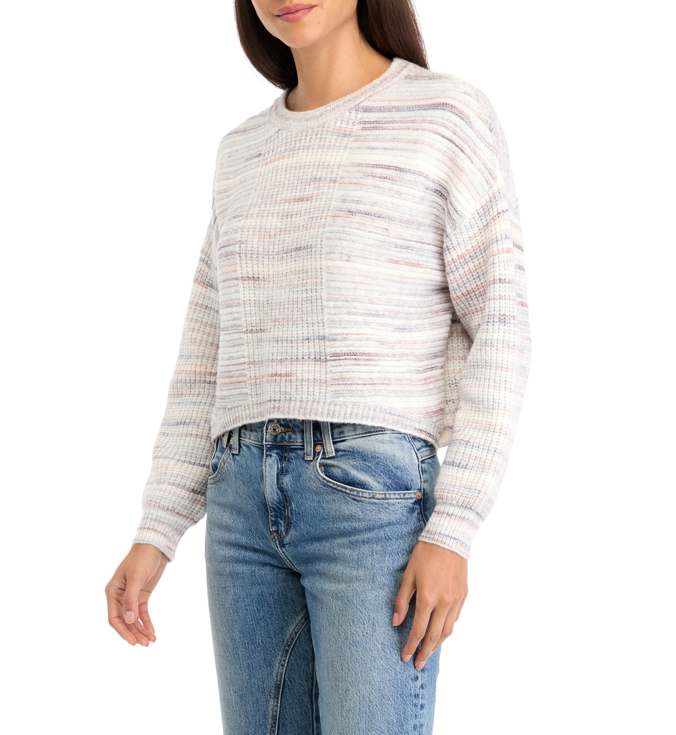 	  Womens Raglan Sleeve Printed Sweater 