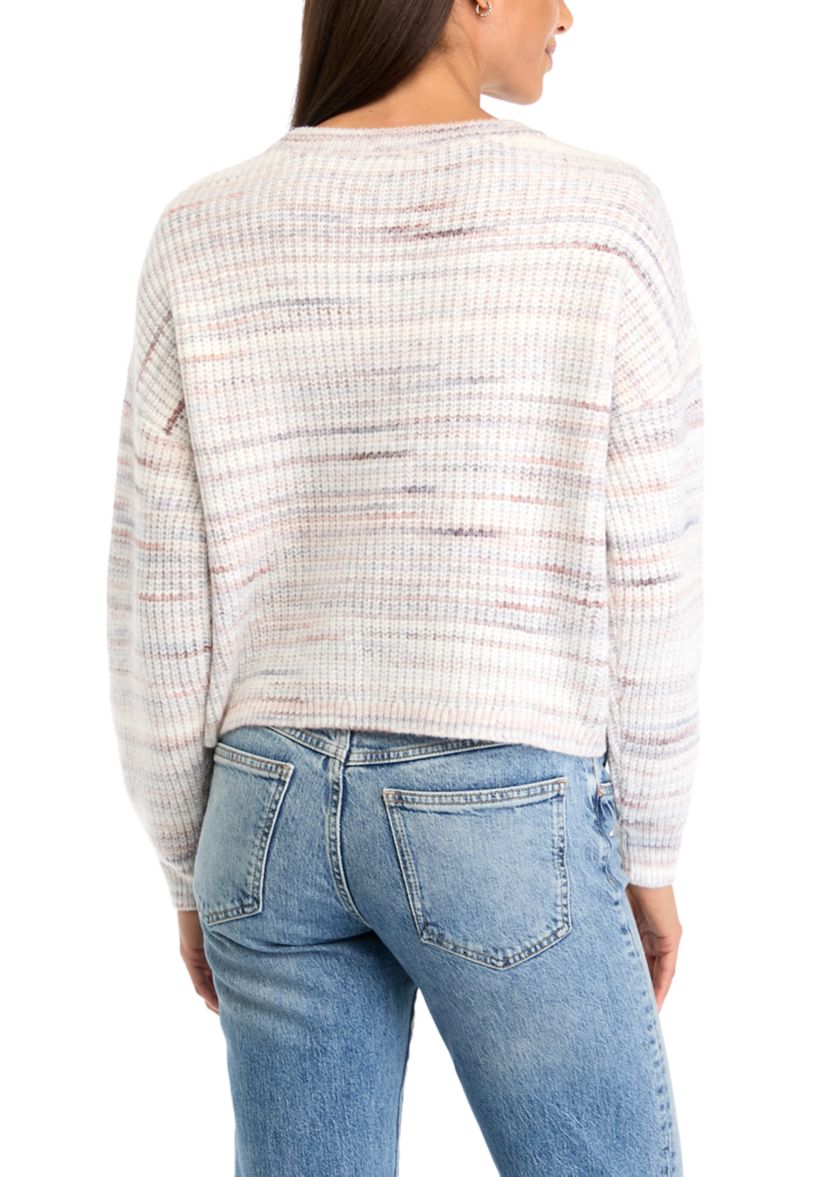 	  Womens Raglan Sleeve Printed Sweater 
