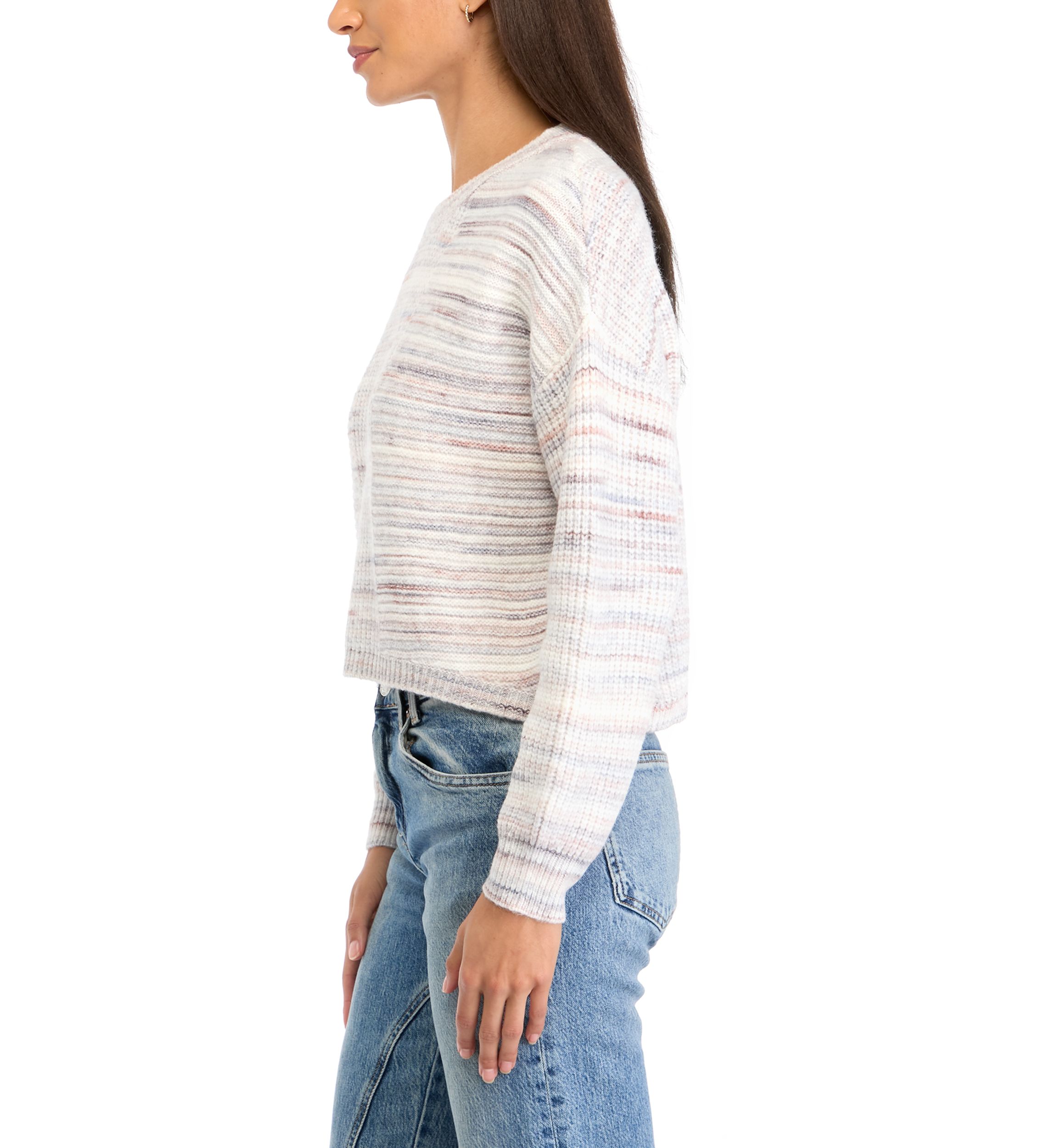 	  Womens Raglan Sleeve Printed Sweater 
