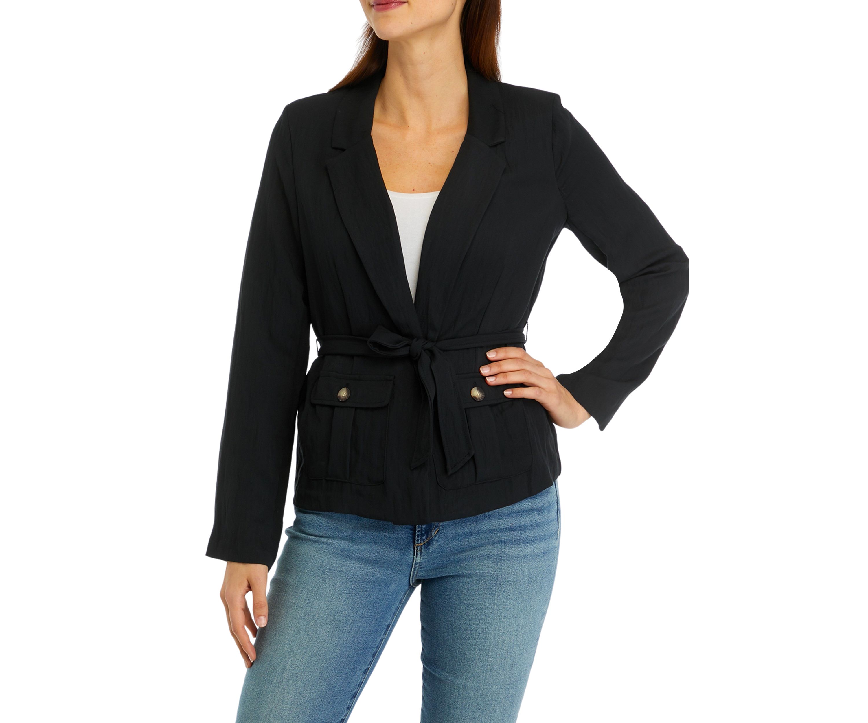 Womens Tie Waist Blazer