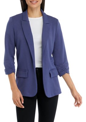 Juniors' Solid Knit Blazer