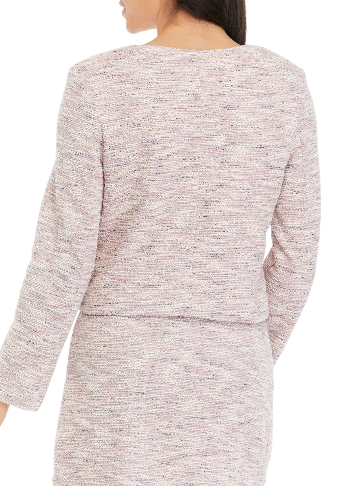 Juniors Tweed Cropped Blazer