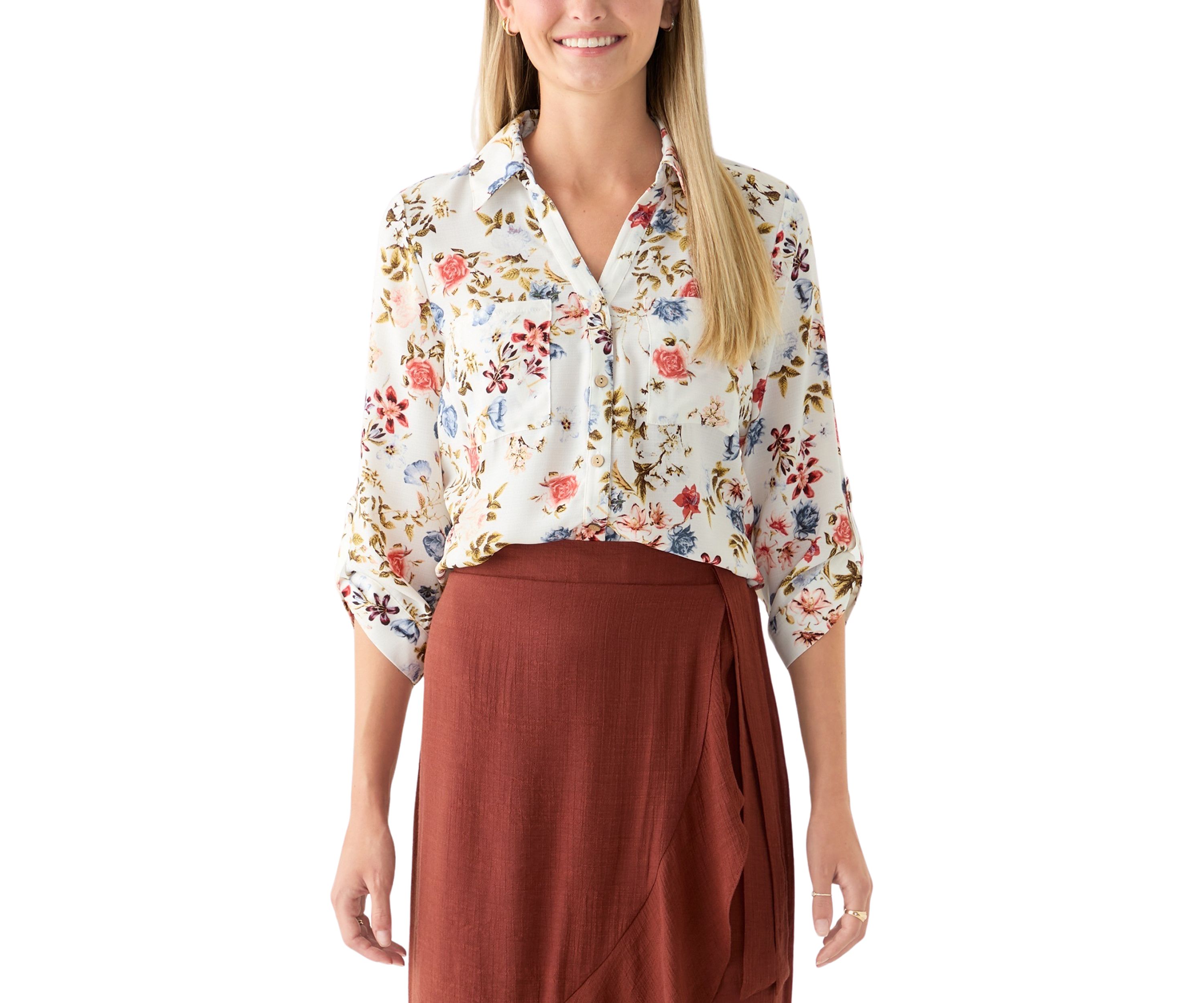 Juniors Portofino Printed Blouse