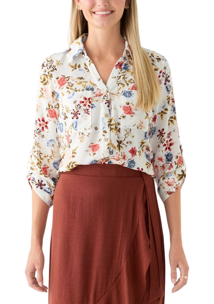 Juniors Portofino Printed Blouse