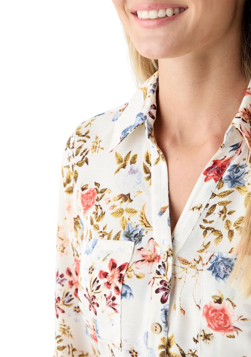 Juniors Portofino Printed Blouse