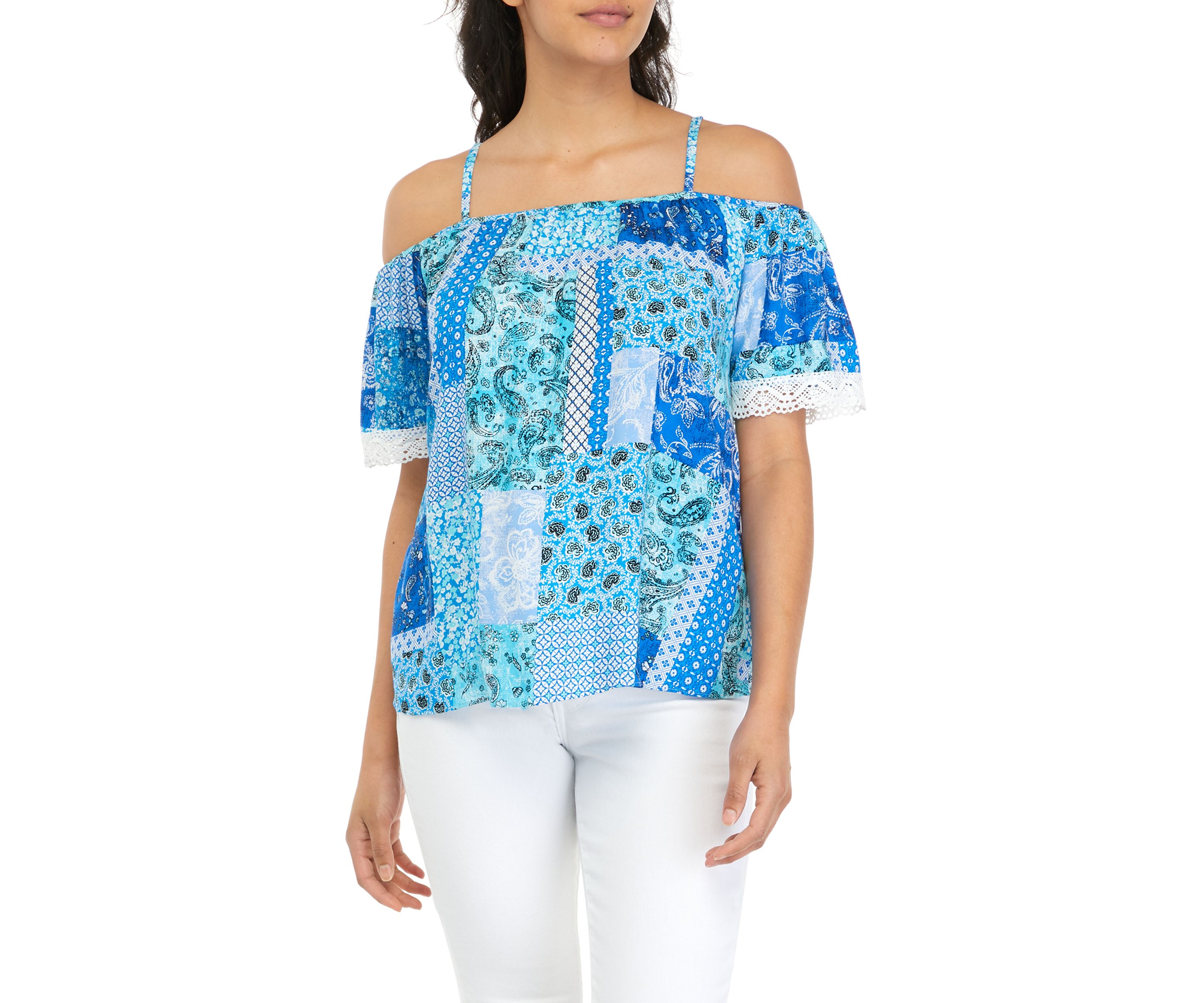 Juniors Convertible Tie Front Top