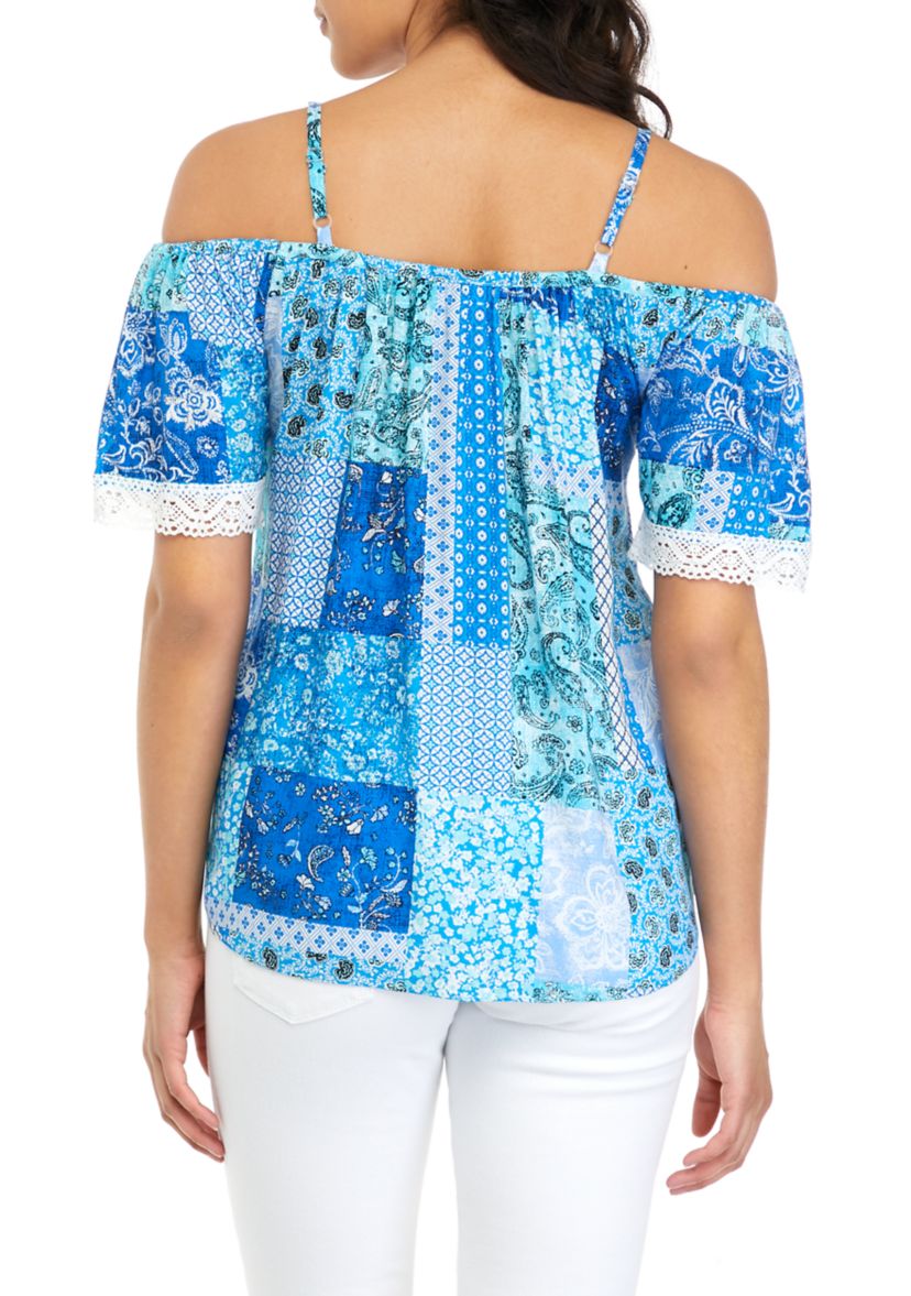 Juniors Convertible Tie Front Top