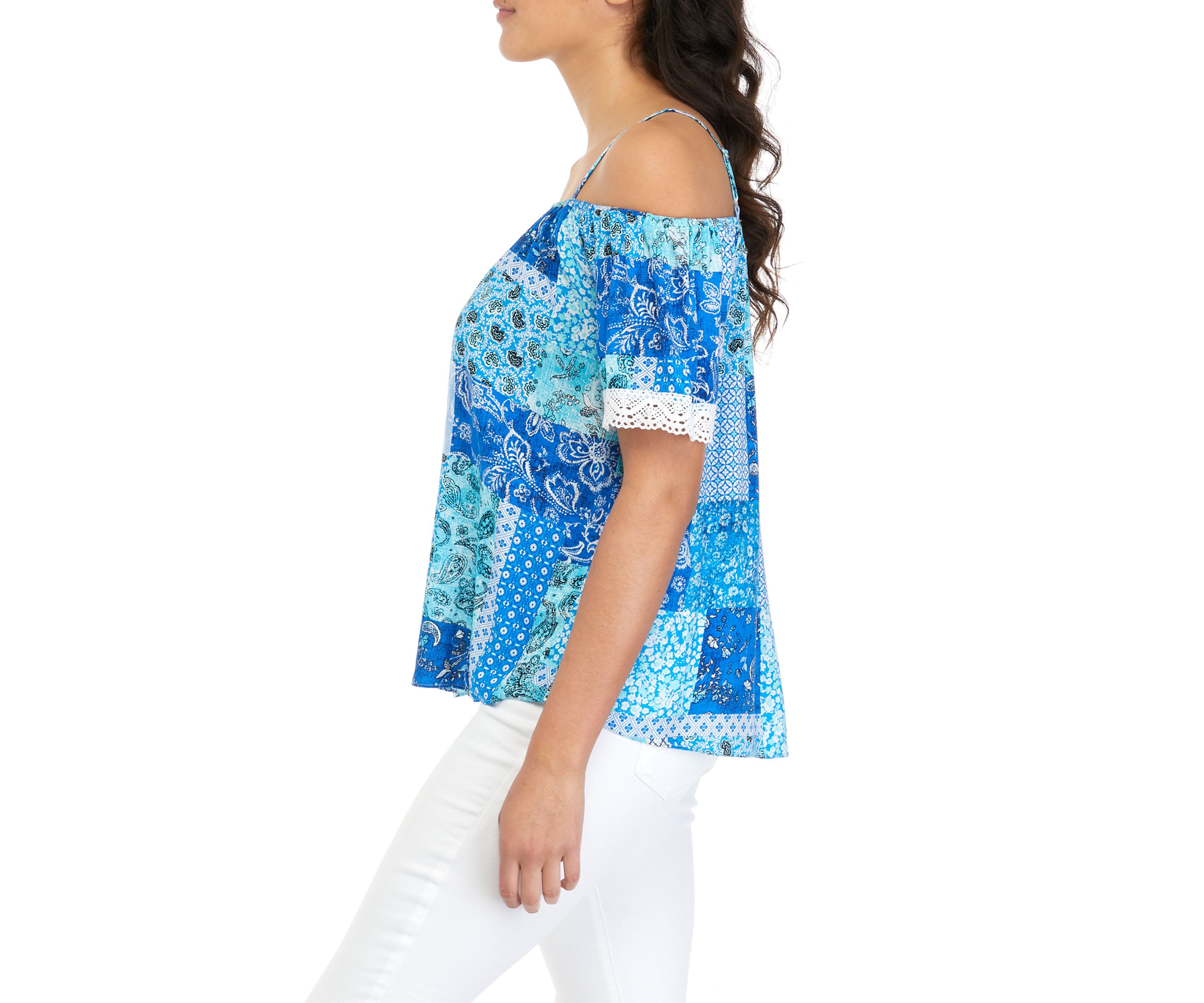 Juniors Convertible Tie Front Top
