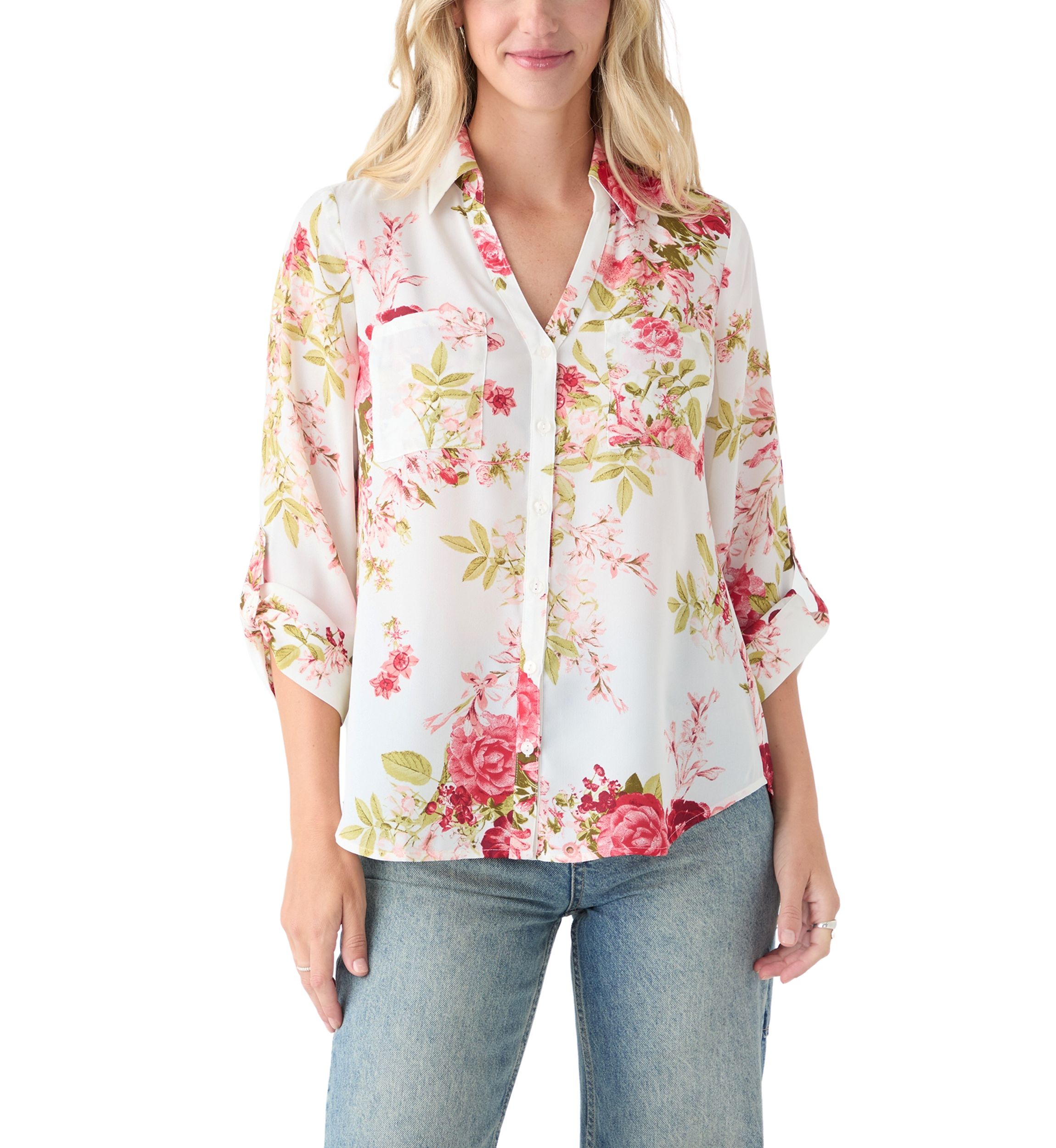 Womens 3/4 Sleeve Portifino Blouse